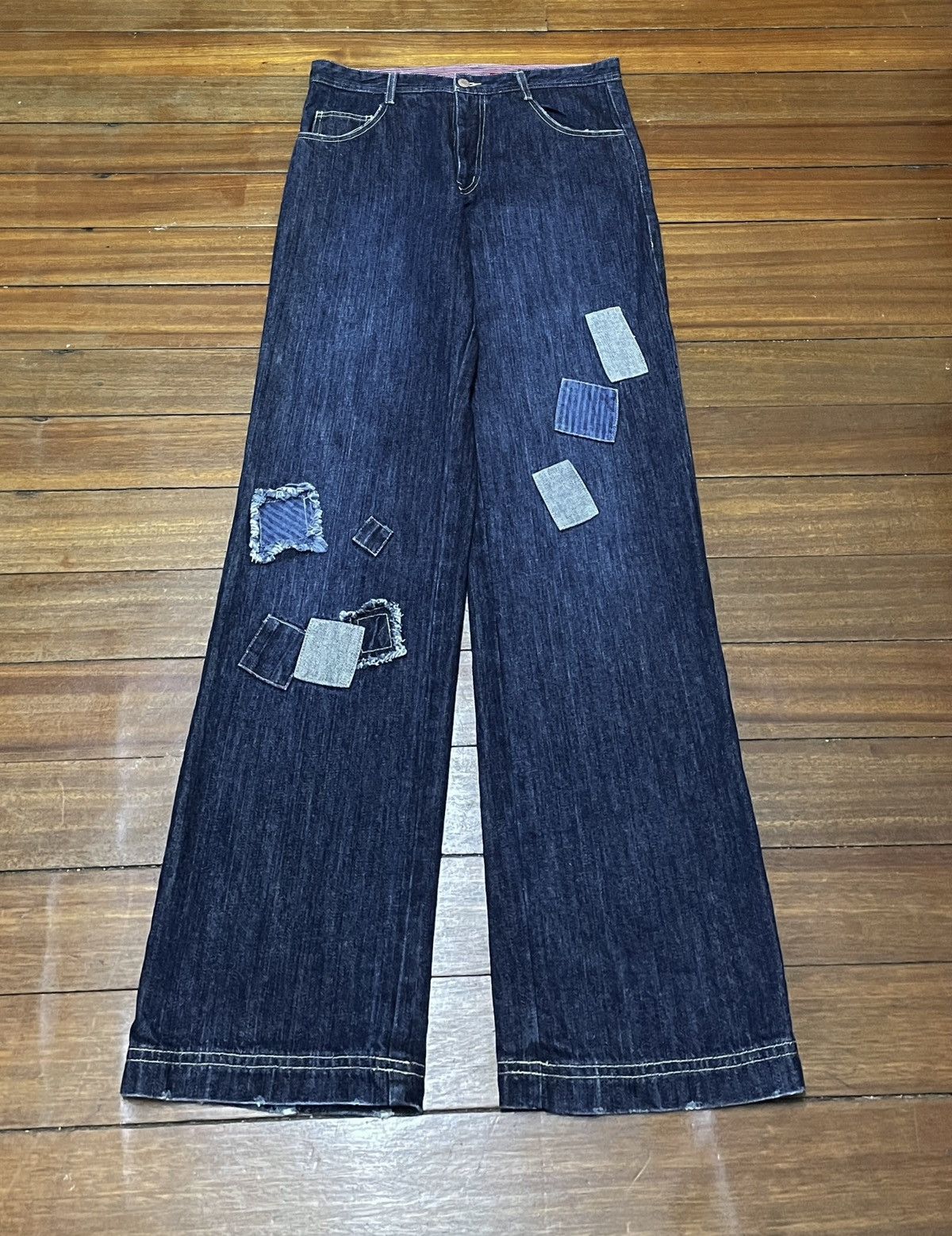 14th Addiction × Japanese Brand × Le Grande Bleu (L.G.B.) Rare Design Vintage Brand Drug store Patchwork Jeans 2000s Size US 31 - 1 Thumbnail