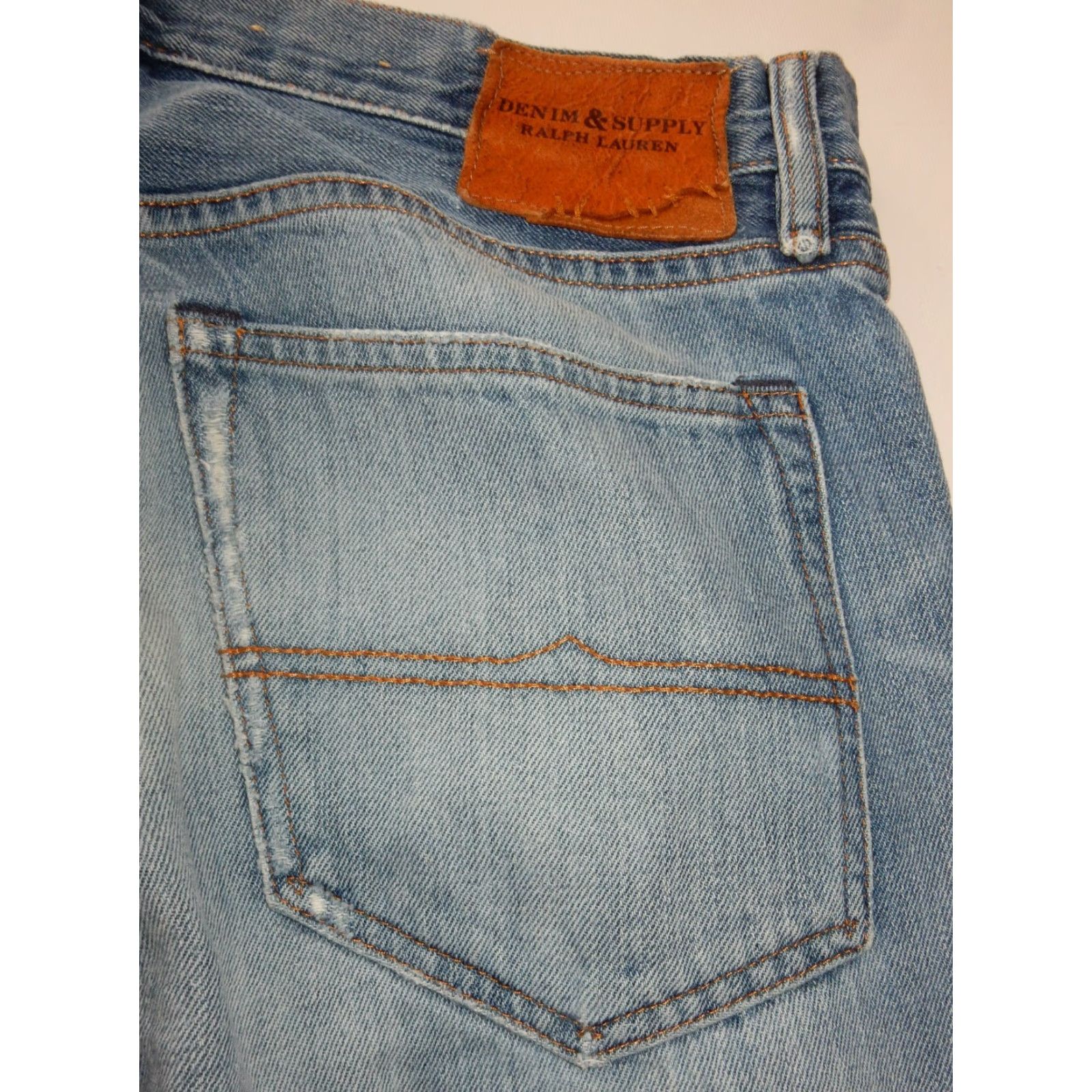 Vintage Denim & Supply Ralph Lauren Jeans Men Distressed Size 33x30 Blue Straight Denim & Supply Ralph Lauren Jeans Men 33x30 Distressed Blue Jeans Mens Size US 34 / EU 50 - 4 Thumbnail