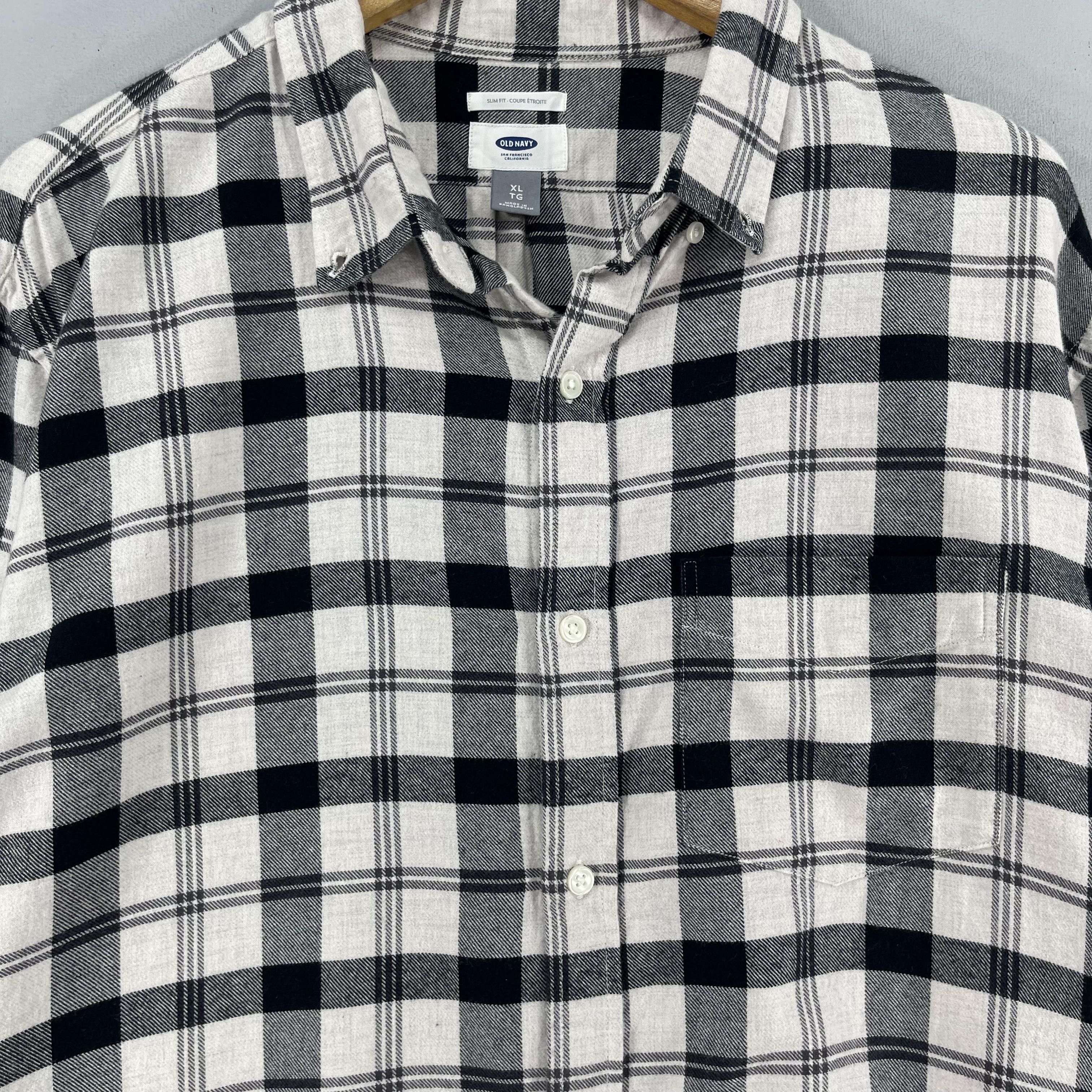 Flannel × Japanese Brand Vintage Old Navy Plaid Checkered Multi Flannel Button Up Size US XL / EU 56 / 4 - 2 Thumbnail