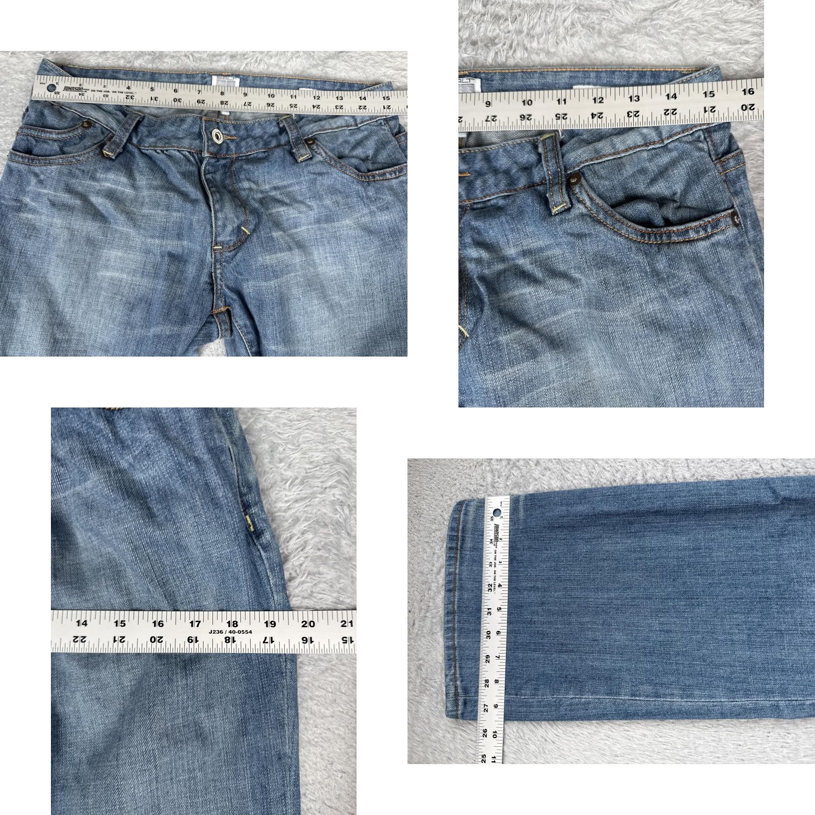 Vintage Salt Broadway Bootcut Jeans Womens 29 Blue Med Wash Mid Rise Stretch Denim Boots 5-Pocket 29x33 Size 29" - 9 Thumbnail