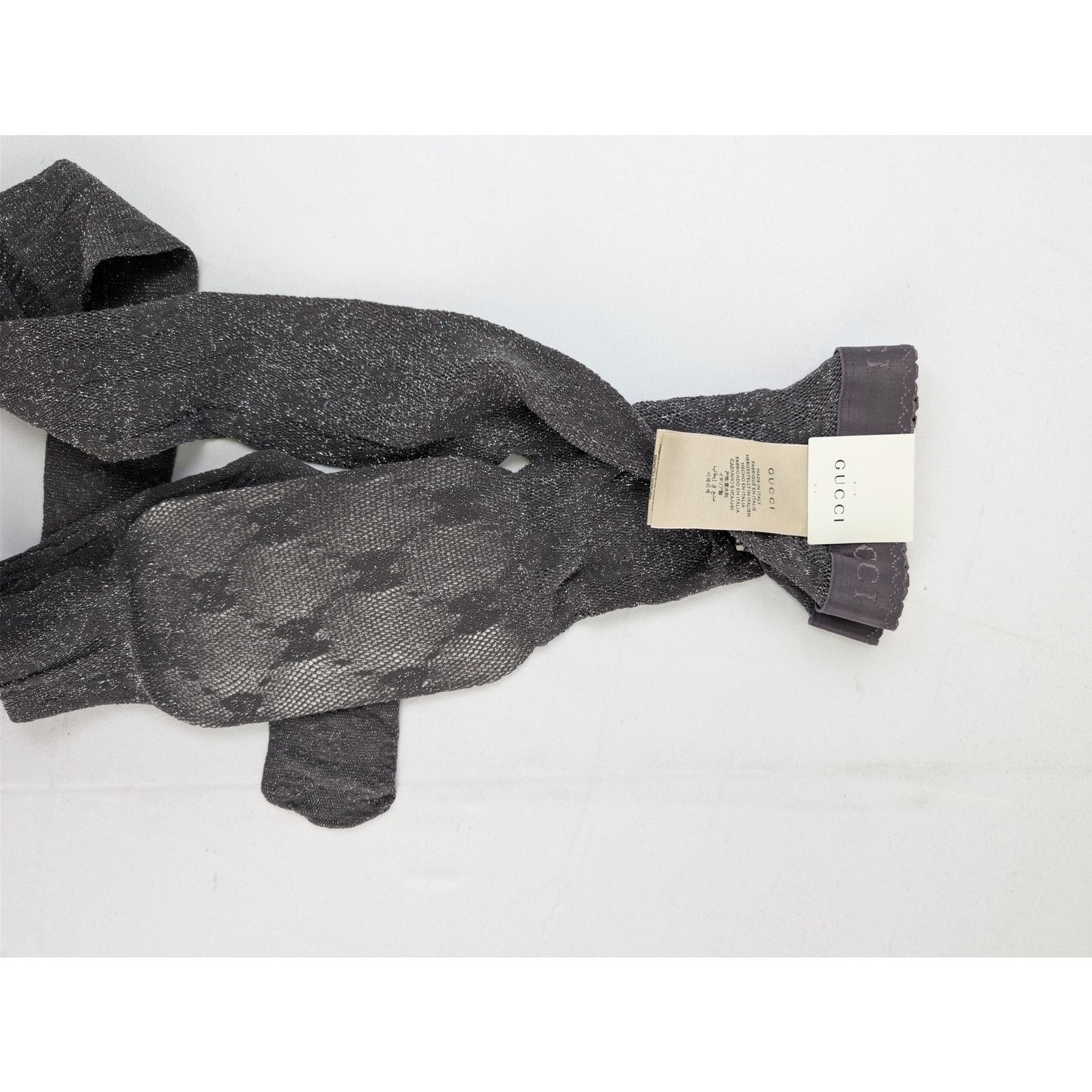 Gucci o1rshd1 Size: M / GG Knit Tights in Gray Size ONE SIZE - 6 Thumbnail