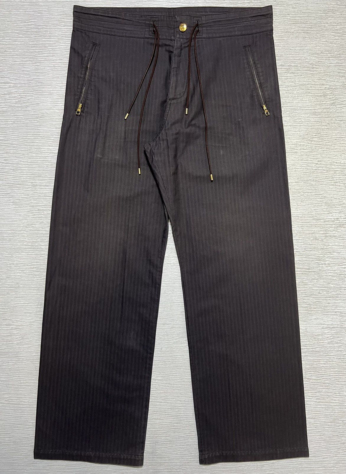 Louis Vuitton Louis Vuitton - Herringbone Stripe Wide Leg Easy Pants Size US 36 / EU 52 - 1 Thumbnail