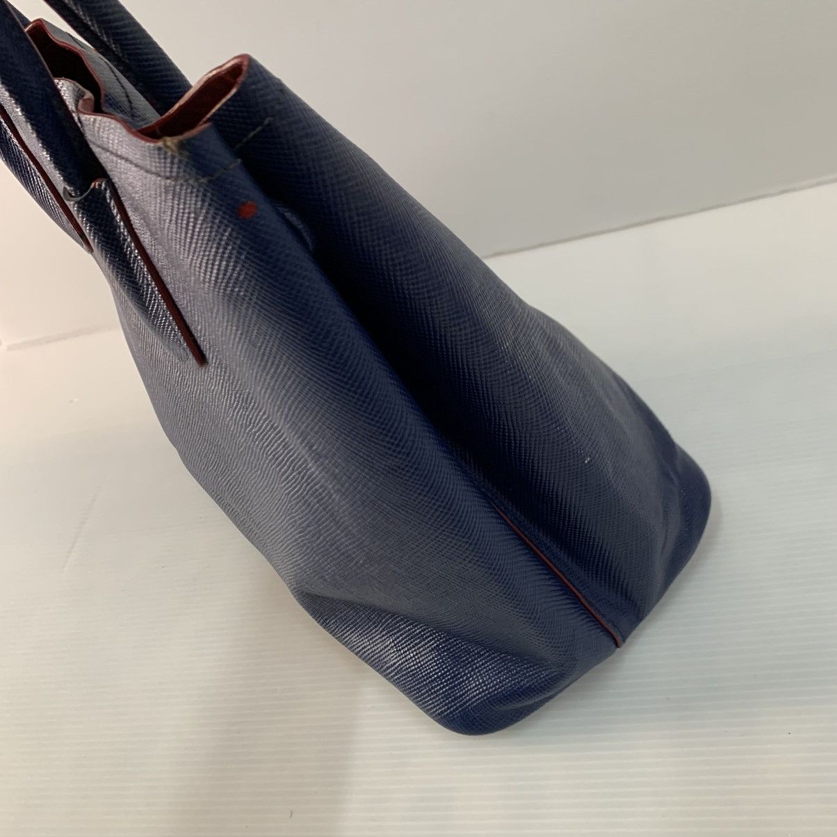 Prada Prada Leather Blue Shoulder Bag Size ONE SIZE - 4 Thumbnail