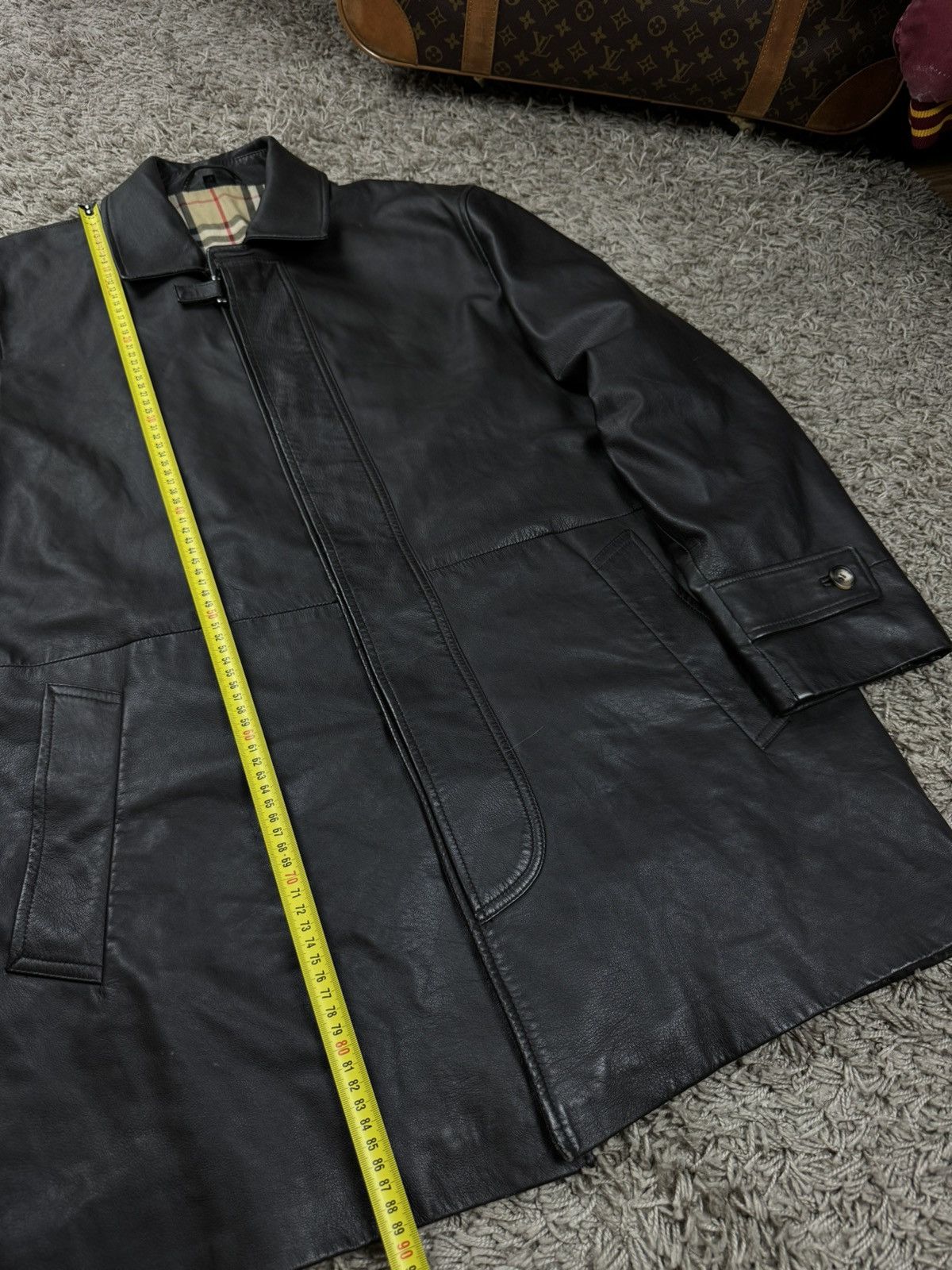 Burberry × Genuine Leather × Vintage Vintage leather jacket Burberry original luxury casual item Size US XL / EU 56 / 4 - 6 Thumbnail