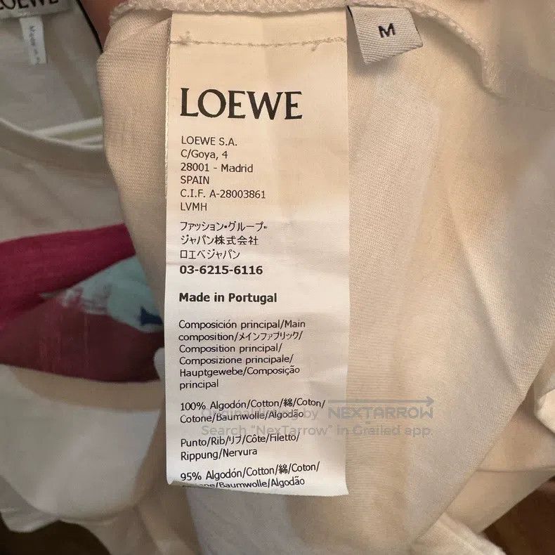 Loewe Loewe Paula Series Letter Pattern Printed White Short Slee Size M / US 6-8 / IT 42-44 - 3 Thumbnail