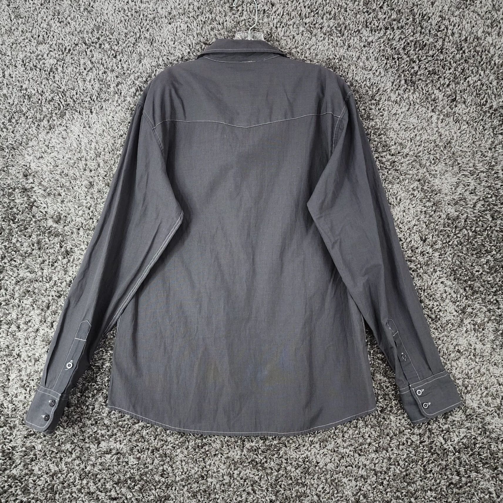 Vintage VINTAGE One 90 Gray Embroidered Long Sleeve Button-Up Shirt Men’s Size L Size US L / EU 52-54 / 3 - 5 Thumbnail