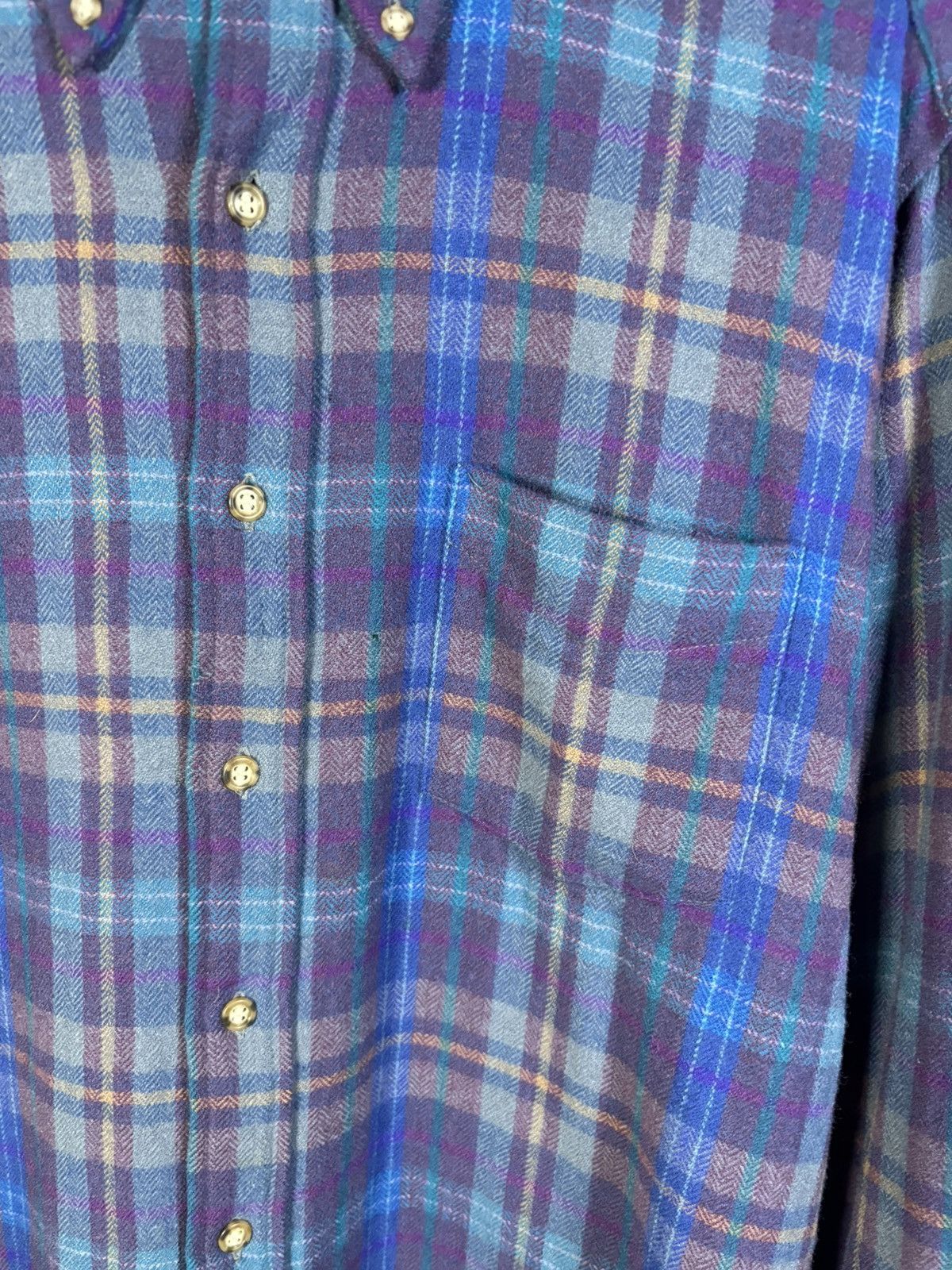 Pendleton Vintage 70s Pendleton Virgin Wool Plaid Flannel Button Up L Size US L / EU 52-54 / 3 - 2 Thumbnail
