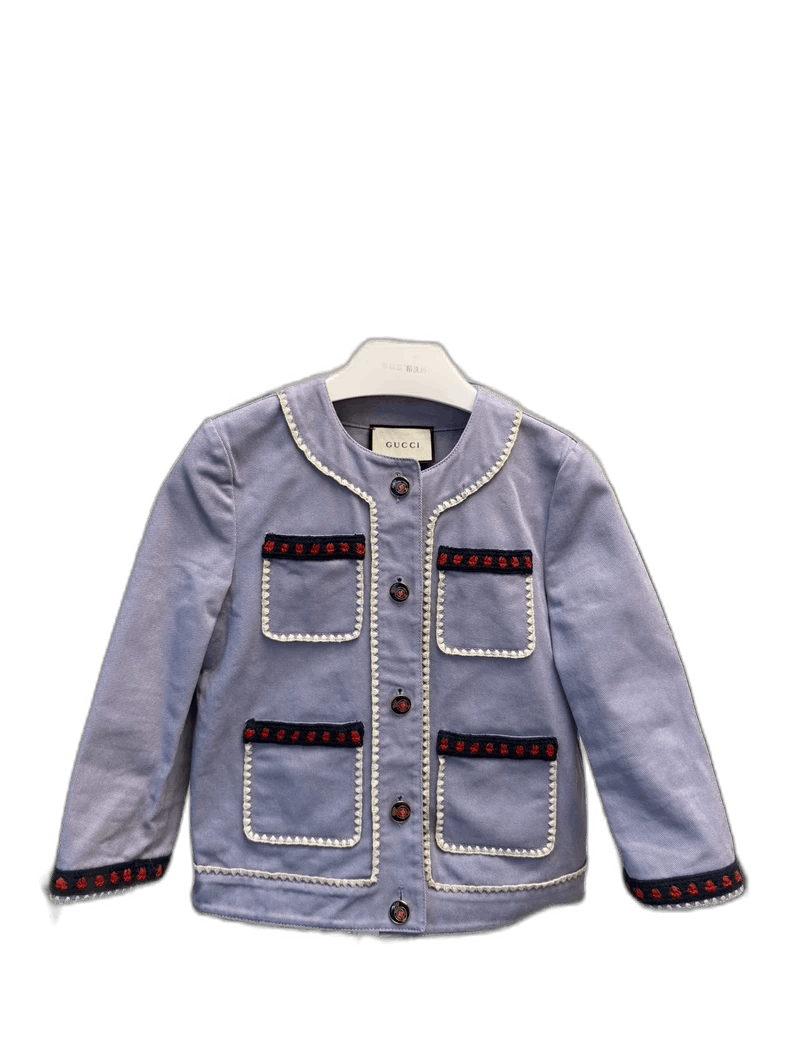 Gucci Gucci Embroidered Denim Jacket for Women Size M / US 6-8 / IT 42-44 - 1 Thumbnail