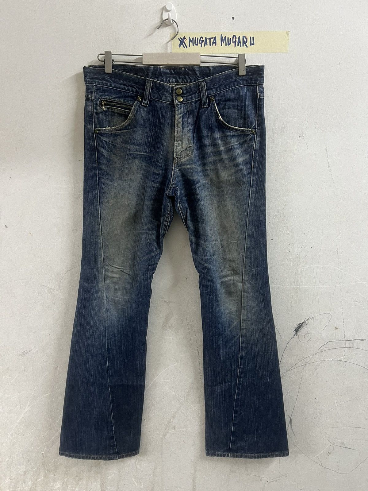 Japanese Brand × Vintage FLARED🔥VINTAGE LEE DISTRESSED DENIM TWIST PANT Size US 35 - 1 Thumbnail