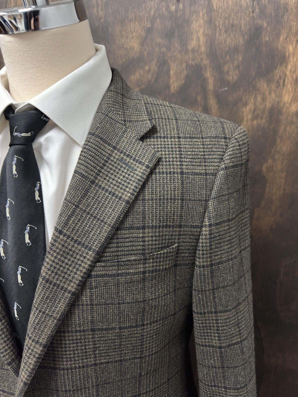 Hickey Freeman HICKEY FREEMAN Cashmere Blend Multi Check Jacket Size 42 L Size 42L - 2 Thumbnail