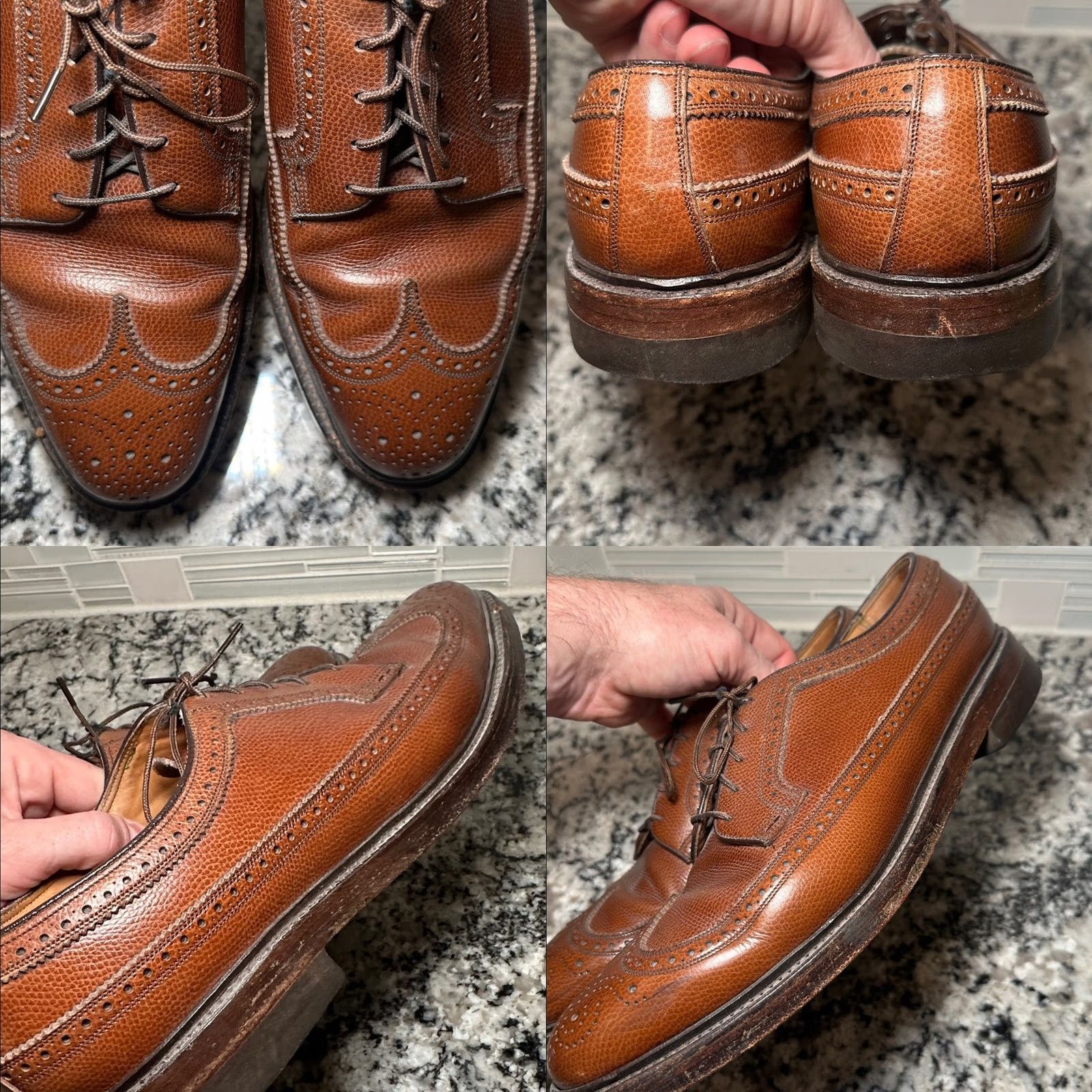 Florsheim Florsheim Imperial Kenmoor Longwing Bluchers Brown - 11.5 B - Goodyear Welted - Leather Oxford Mens Shoes Size US 12 / EU 45 - 8 Thumbnail