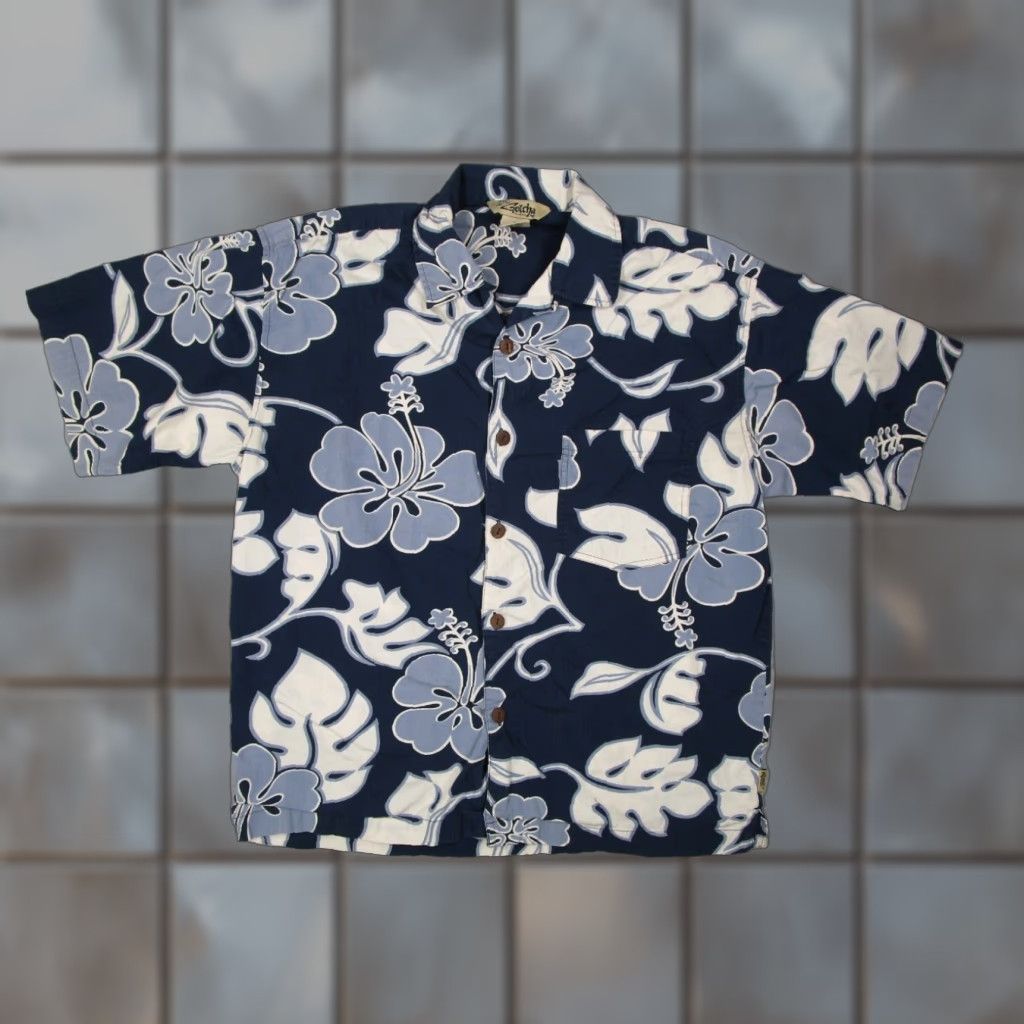 Gotcha VINTAGE Gotcha Hawaiian Shirt Mens Small Blue Floral Short Sleeve Button Up Size US S / EU 44-46 / 1 - 1 Thumbnail
