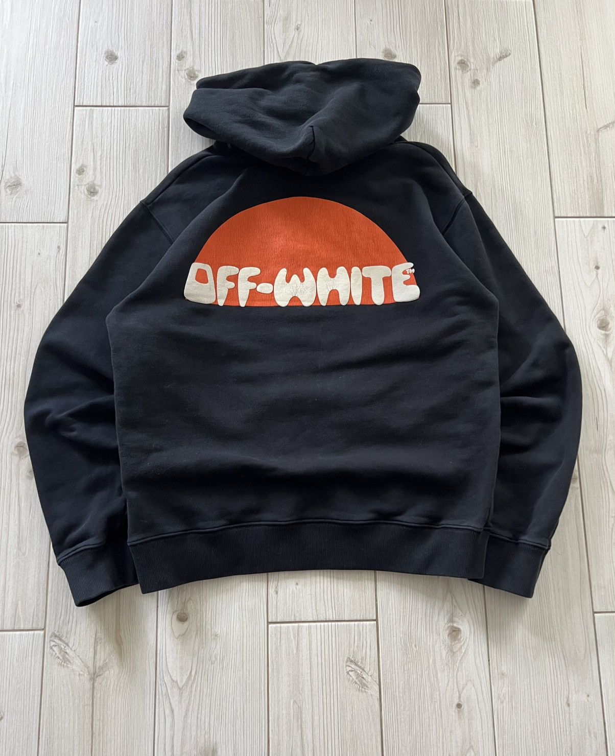 Off-White Off White Hoodie Big Logo Orange Print Medium Size US M / EU 48-50 / 2 - 1 Thumbnail