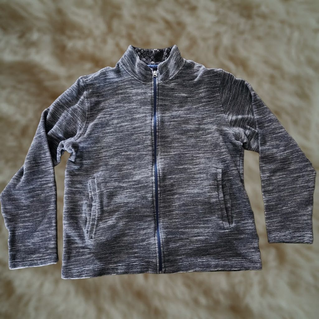 Robert Graham Robert Graham Full Zip Sweater Mens Large Gray Ribbed Knit Lightweight Jacket Size US L / EU 52-54 / 3 - 1 Thumbnail