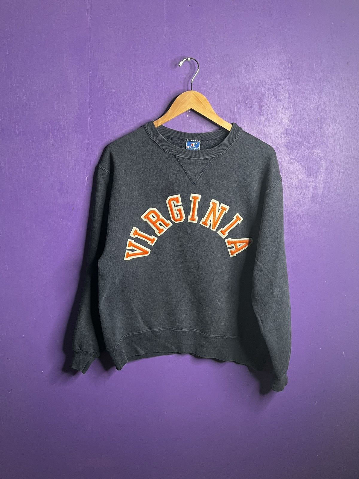 Champion × Vintage Vintage 90s Champion Virginia cavaliers spellout crewneck Size US L / EU 52-54 / 3 - 1 Thumbnail