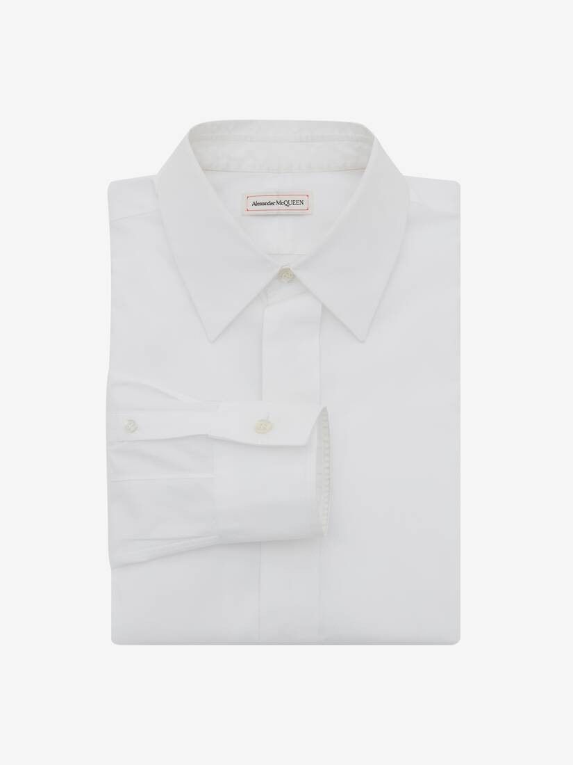 Alexander McQueen o1w1db10725 Cotton Poplin Shirt in White Size US M / EU 48-50 / 2 - 5 Thumbnail