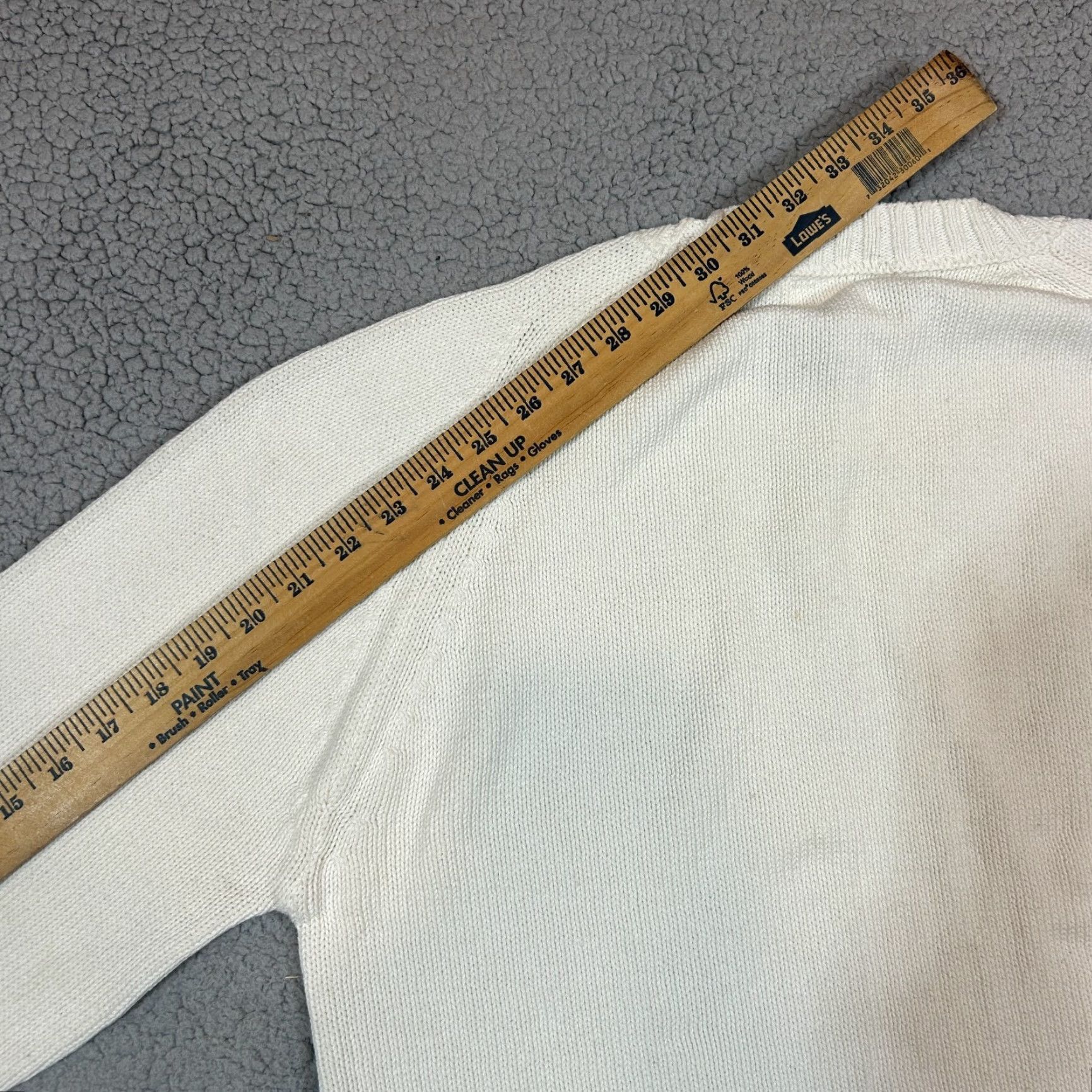 Vintage LL Bean Sweater Mens Medium Tall White Cotton Crewneck Pullover Knit Classic Size US M / EU 48-50 / 2 - 7 Thumbnail