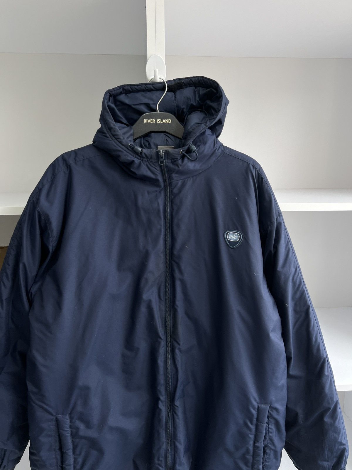 Nike × Vintage 90s Nike Retro Logo Vintage Y2K Puffer Outdoor Jacket Size US XL / EU 56 / 4 - 6 Thumbnail