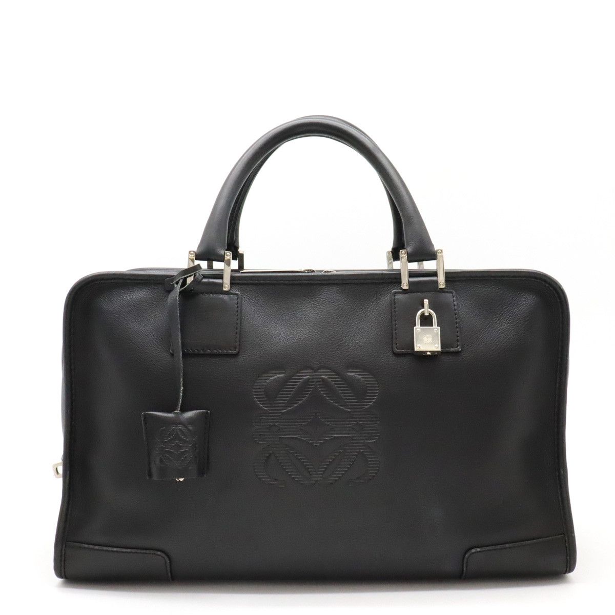 Loewe Loewe Loewe Leather Amazona 36 Handbag Black Leather Handbag in Very Good Condition Size ONE SIZE - 1 Thumbnail