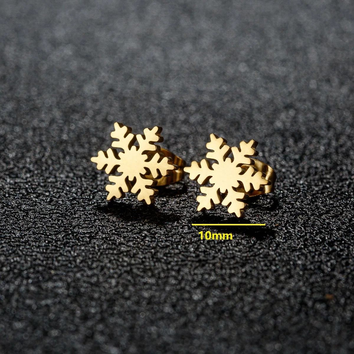 Jewelry Snowflake Stud Earrings Charm Stainless Earring Gift Size ONE SIZE - 3 Thumbnail