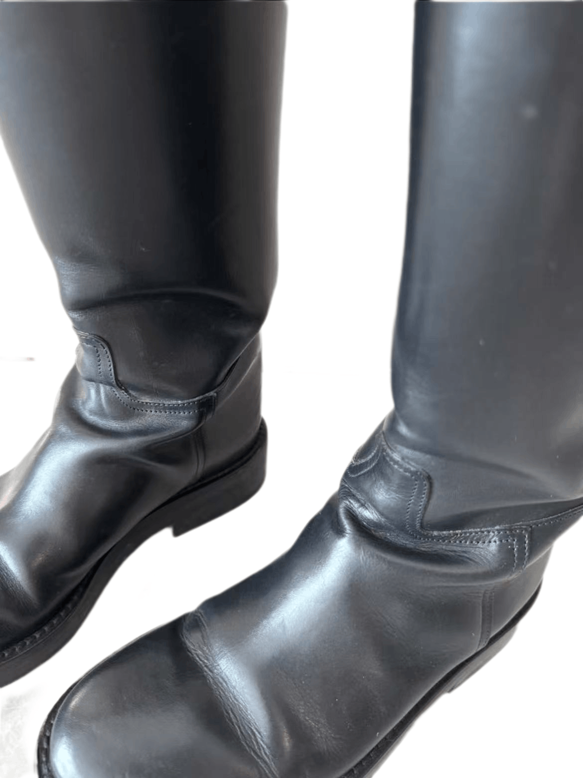 Ann Demeulemeester Ann Demeulemeester Black Leather Riding Boot 37 knee-high Size US 7 / IT 37 - 4 Thumbnail