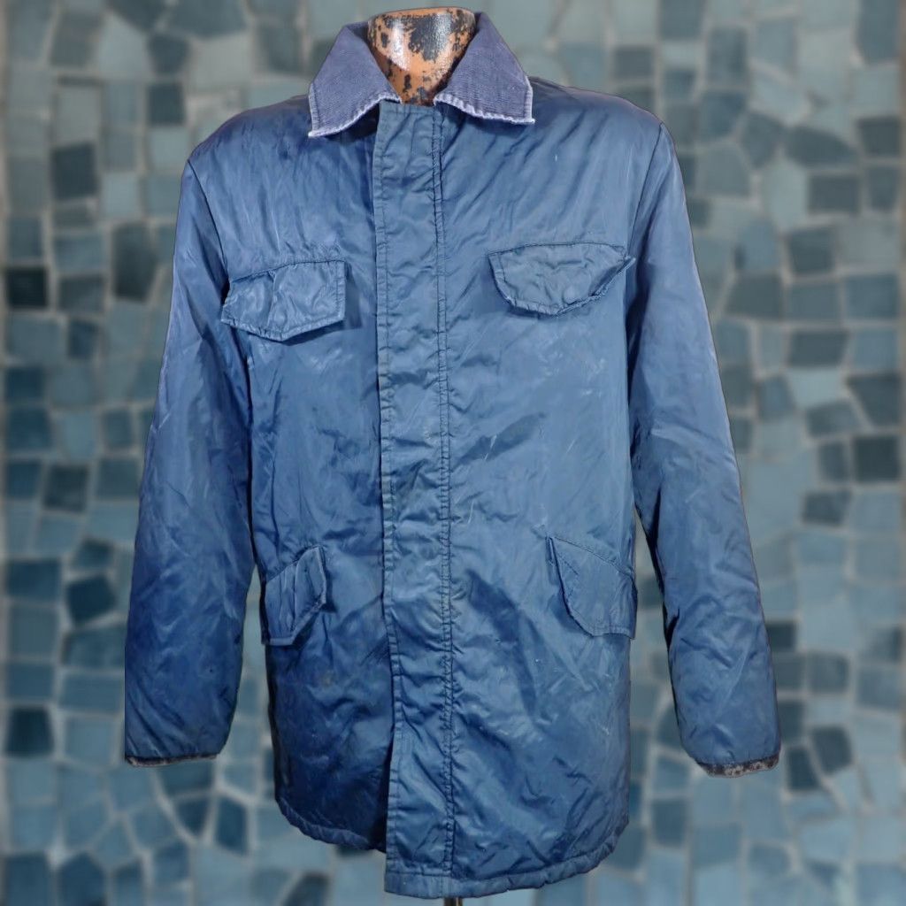 Vintage VINTAGE Kelsey Parka Shirt Mens L Blue Satin Nylon Quilted Lined 46" Chest 32" Length 19" Shoulder 24" Sleeve (90s) Mens Size US L / EU 52-54 / 3 - 1 Thumbnail