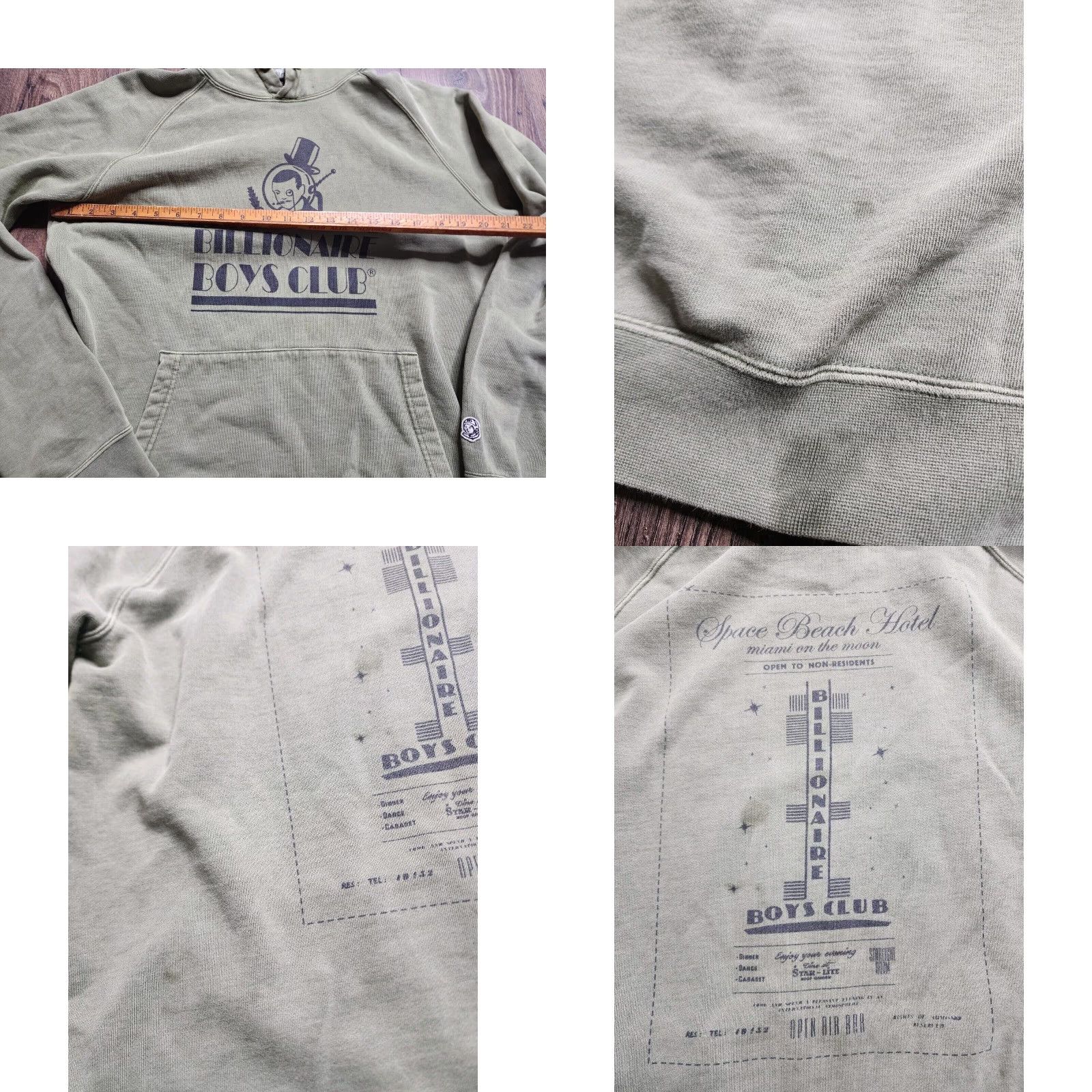Billionaire Boys Club VINTAGE Billionaire Boys Club Green Space Graphic Hoodie Sweatshirt Mens Large Size US L / EU 52-54 / 3 - 8 Thumbnail