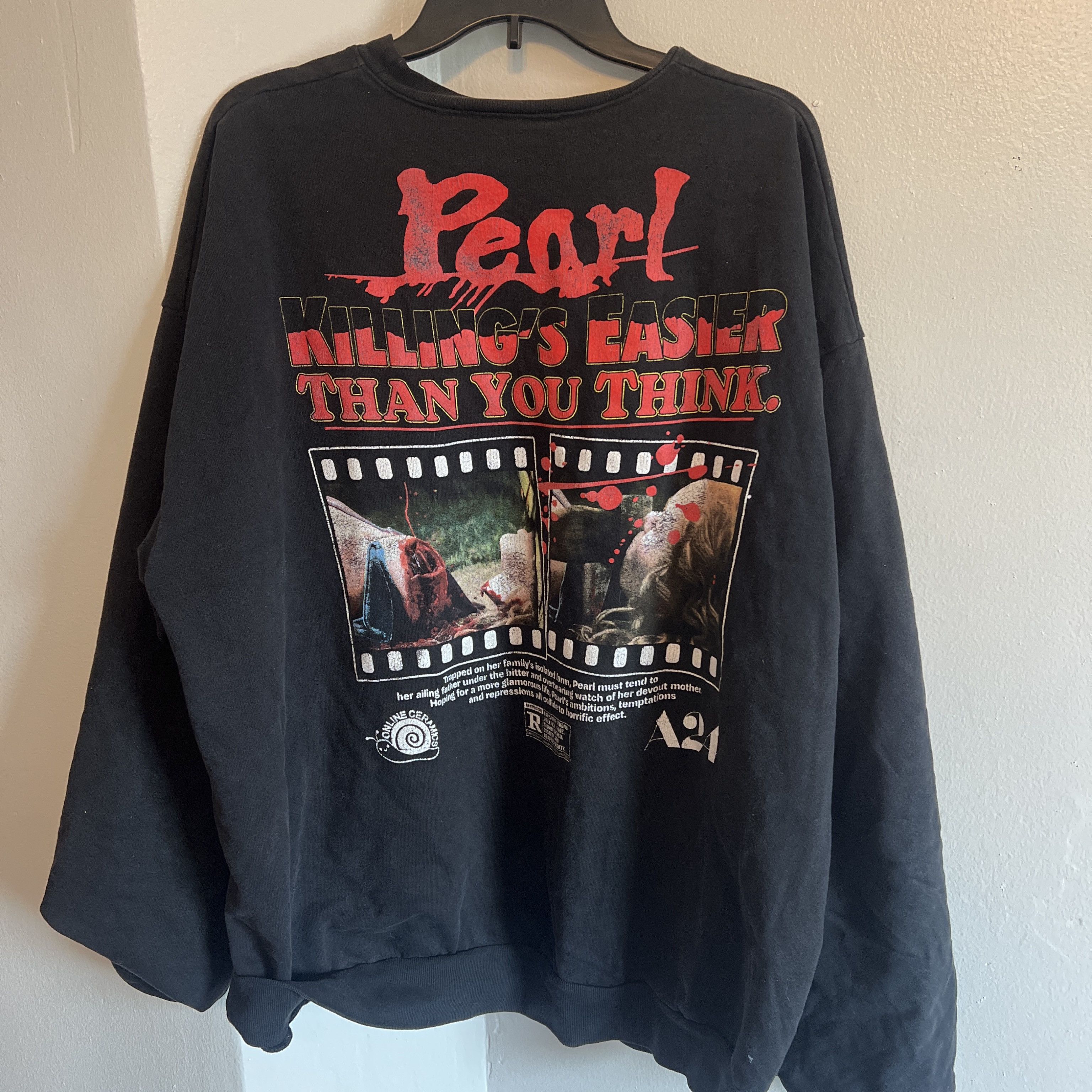 A24 × Online Ceramics Online Ceramics x A24 Pearl Sweatshirt Size US XXL / EU 58 / 5 - 4 Thumbnail