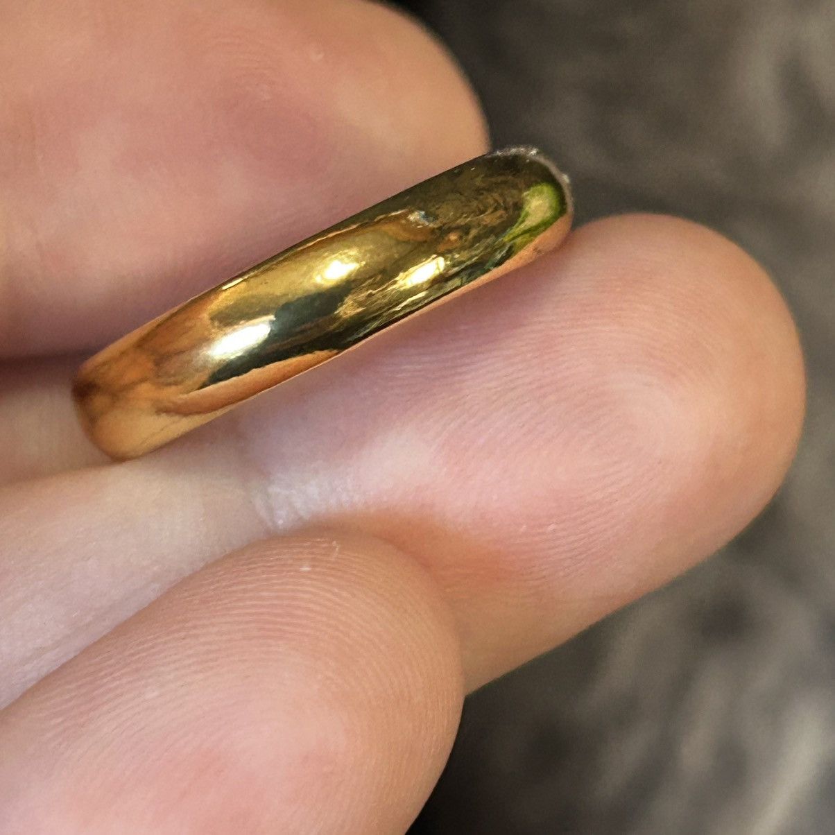Jewelry Shiny 18kt gold plated 4mm stainless steel comfort ring 10 Size ONE SIZE - 6 Thumbnail