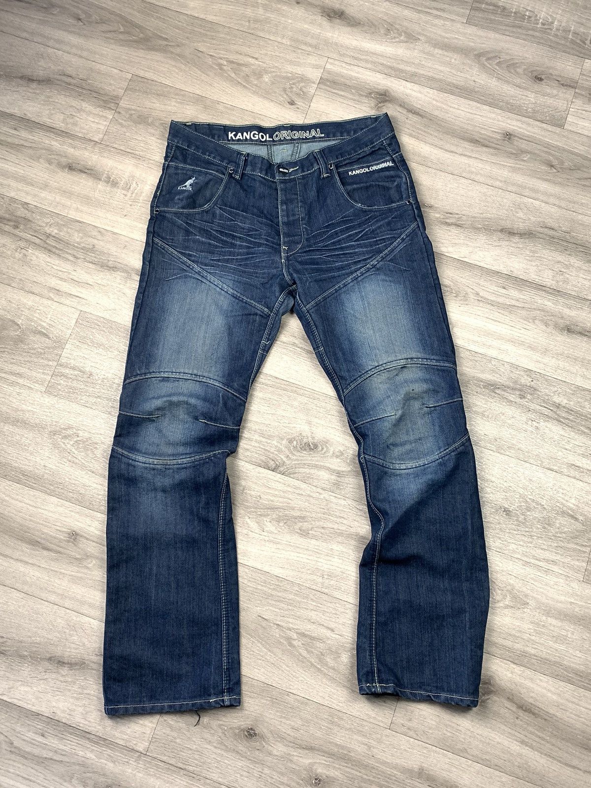 Kangol Vintage Kangol Denim Jeans Double Knee Flared Pants Size 36 Size US 36 / EU 52 - 1 Thumbnail