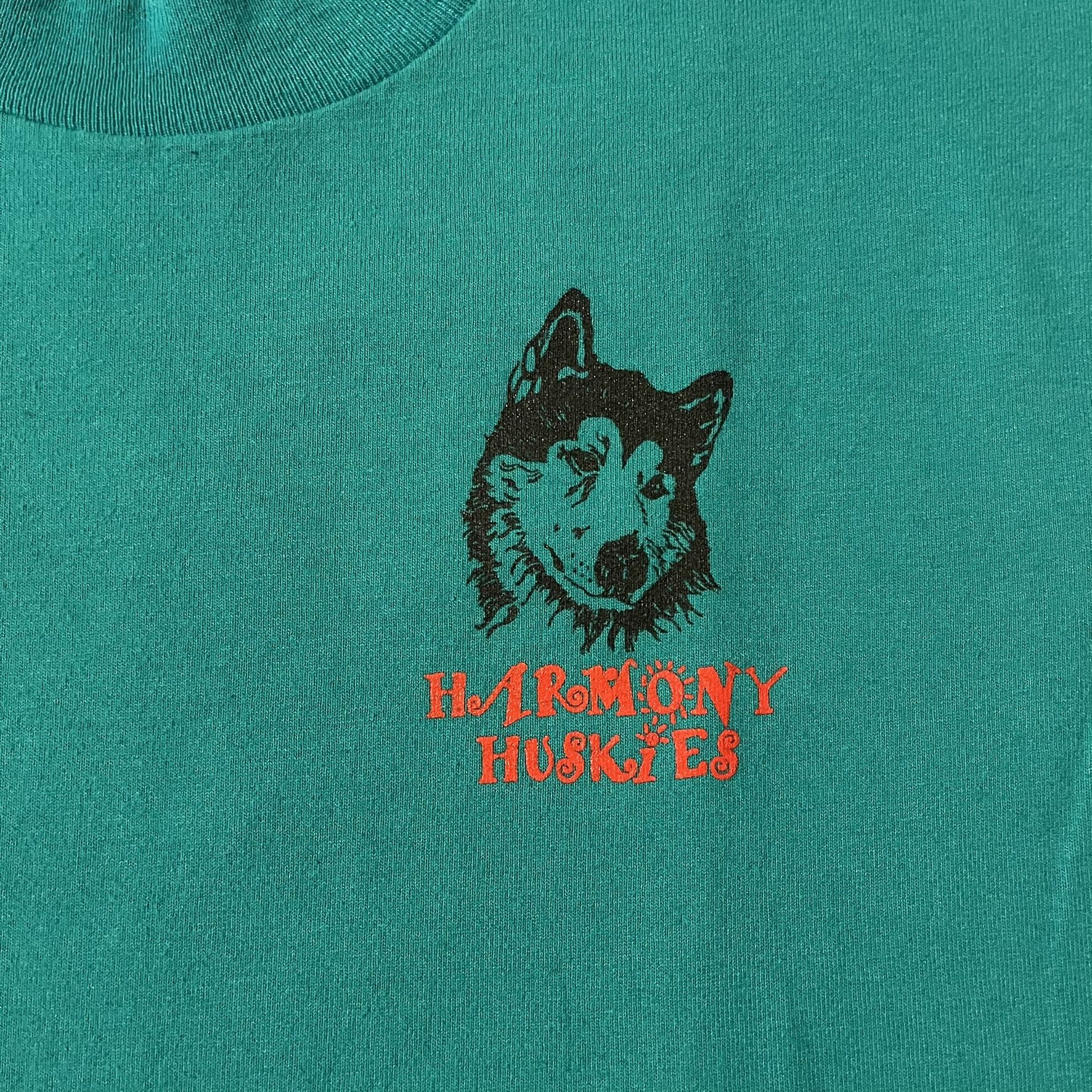 Fruit Of The Loom × Vintage VTG 90s Harmony Huskies Single Stitched Logo Graphic Tee Size US S / EU 44-46 / 1 - 3 Thumbnail