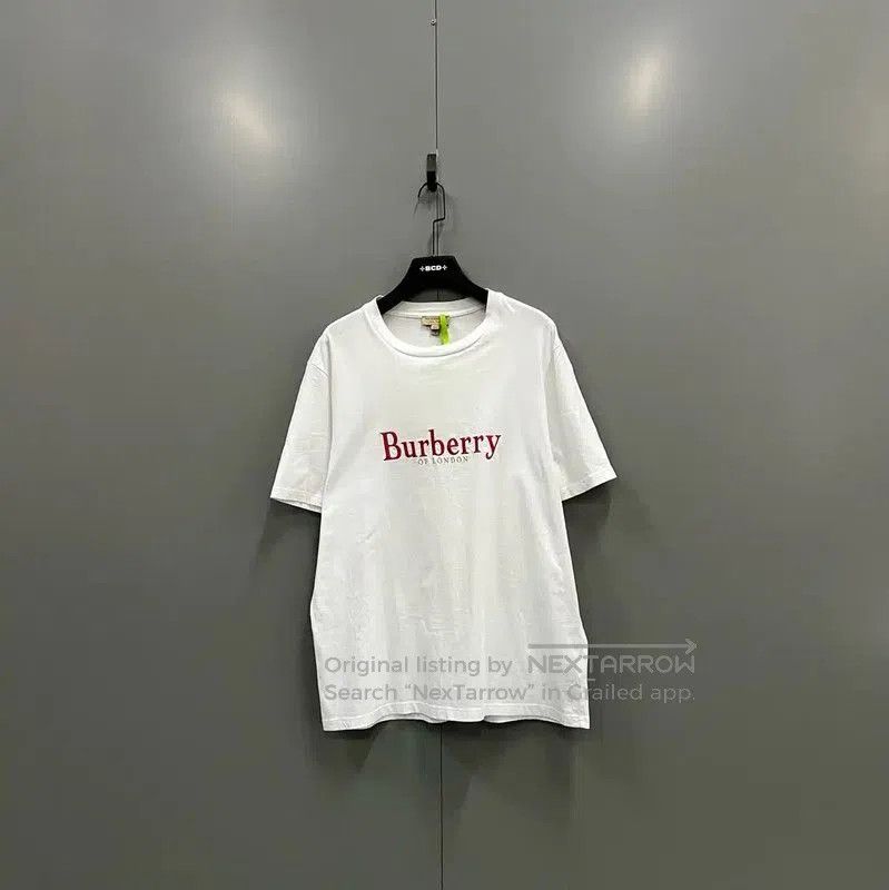 Burberry Burberry White Cotton Short Sleeve T-Shirt. Size US L / EU 52-54 / 3 - 1 Thumbnail