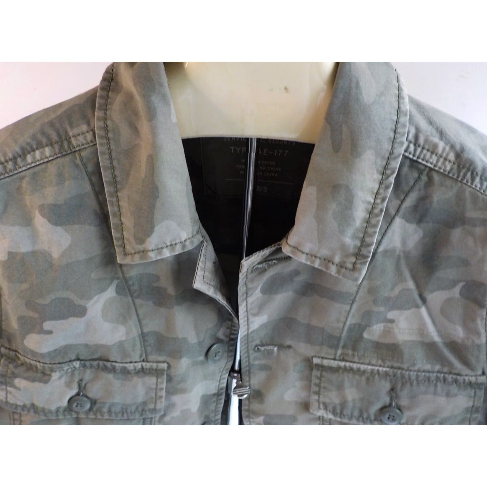 American Eagle Outfitters AMERICAN EAGLE Womens Camo Jacket Drawstring Waist Cotton SZ SMALL Jacket Womens Small Camouflage Army Multicolor 100% Cotton Casual 90s? Size S / US 4 / IT 40 - 3 Thumbnail