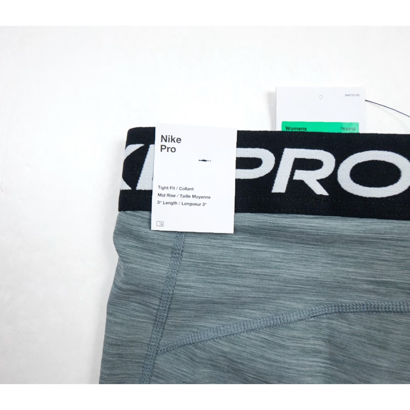 Nike Nike Pro Nike Shorts Womens XLarge Gray 3" Training Activewear Gym Workout Ladies NEW Size 40" / US 18 - 7 Thumbnail