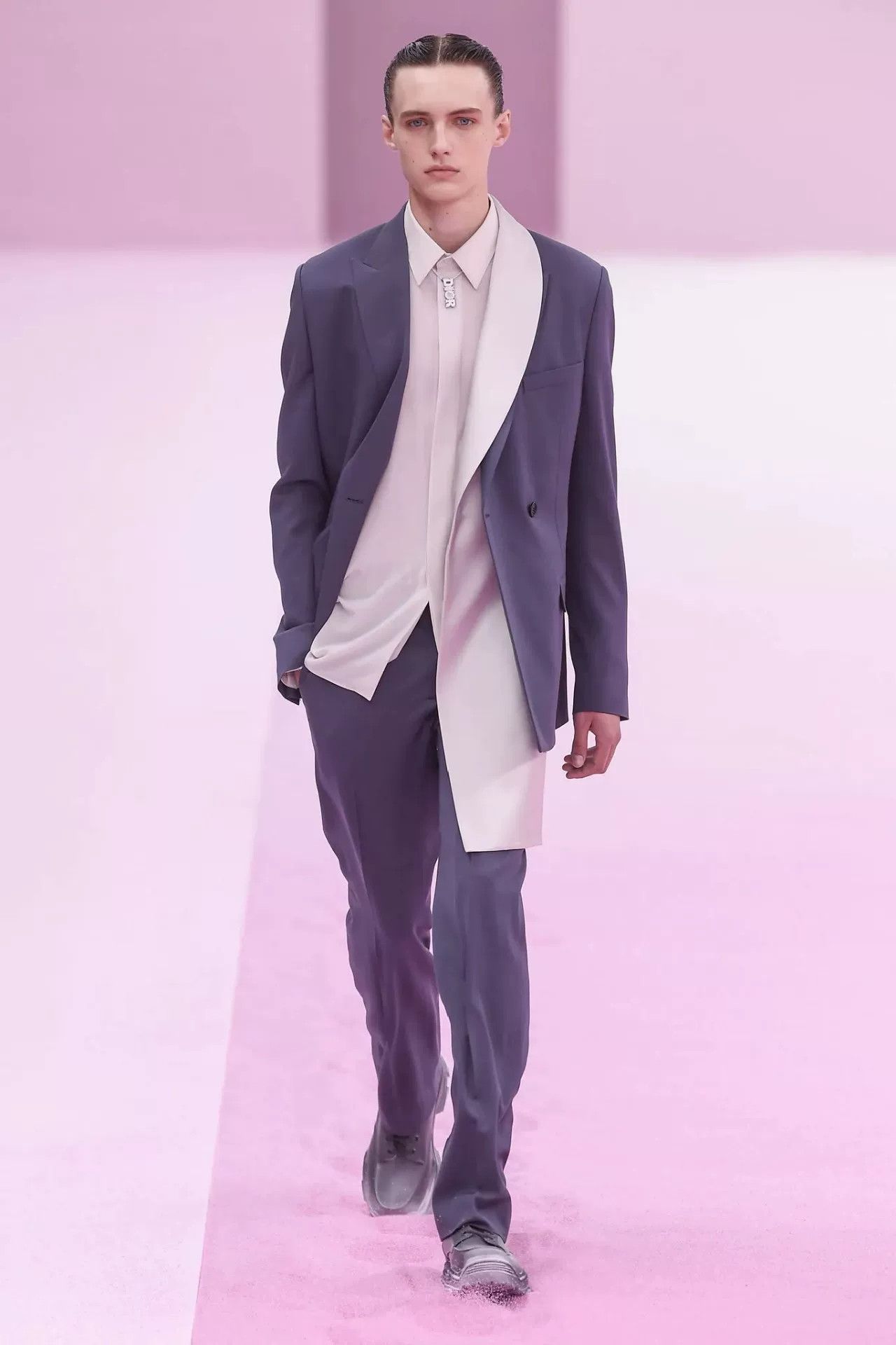 Dior Men's Runway Ribbon Suit Set