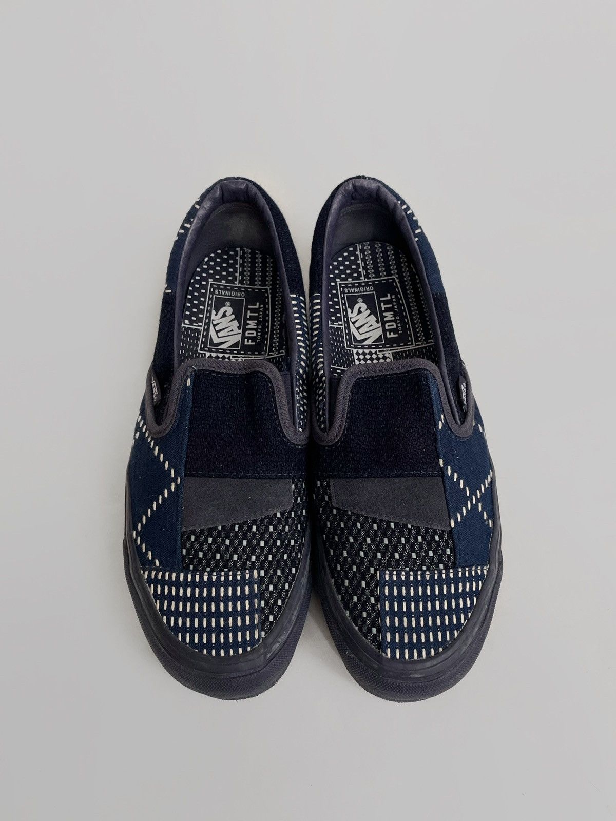 FDMTL × Japanese Brand × Vans Vans FDMTL Sashiko denim Slip one Japanese style Size US 7 / EU 40 - 4 Thumbnail