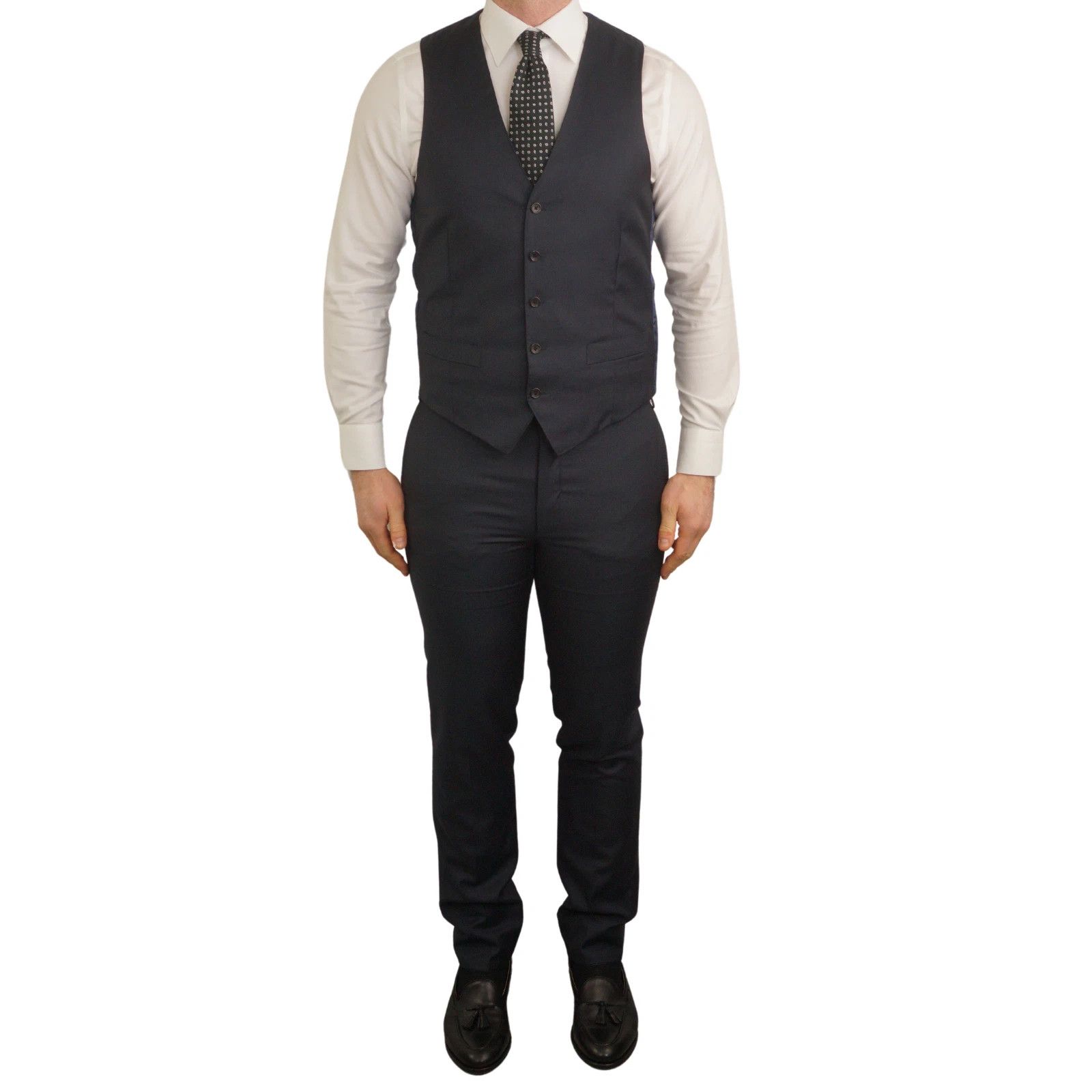 Suitsupply Men Suitsupply 3 Piece Suit Lazio Navy Blue Measure UK/US56S Size 54L - 7 Thumbnail