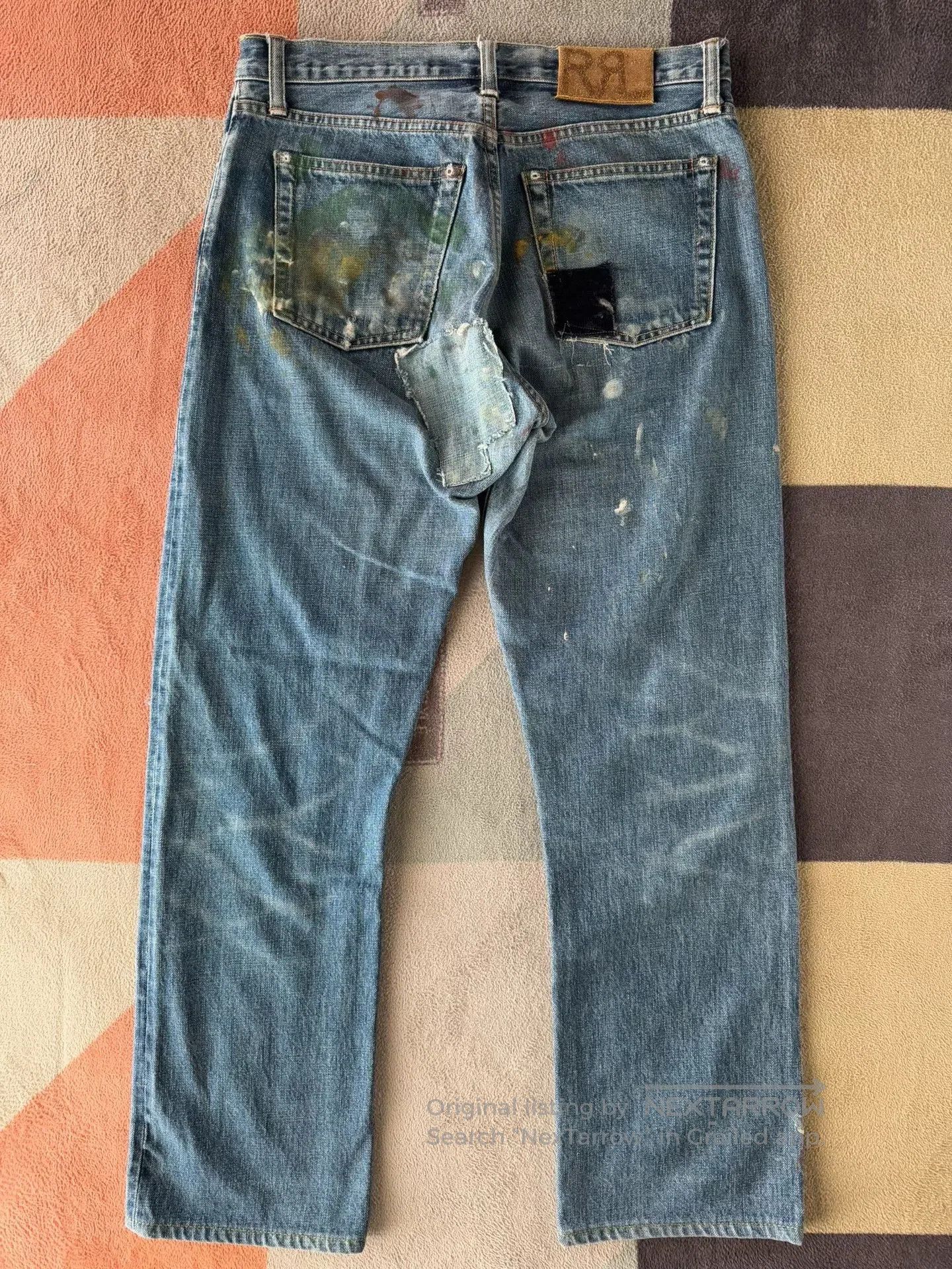 RRL Ralph Lauren RRL Distressed Paint Patch Jeans. Size US 30 / EU 46 - 2 Thumbnail