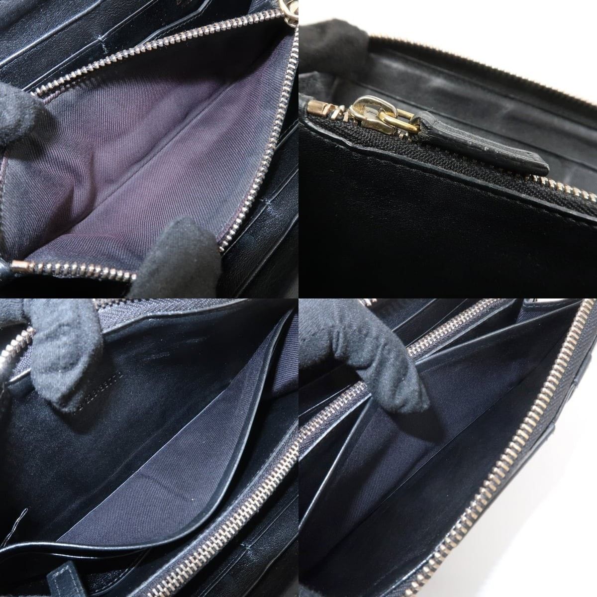 Bvlgari Bvlgari B.zero1 Zip Around Wallet Leather Black Size ONE SIZE - 7 Thumbnail