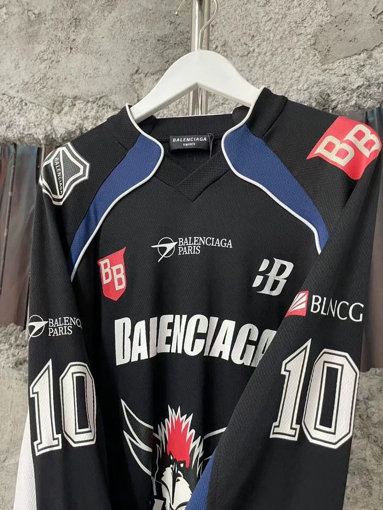 Balenciaga Balenciaga Long Sleeve Hockey Jersey-2506 Size US XS / EU 42 / 0 - 5 Thumbnail