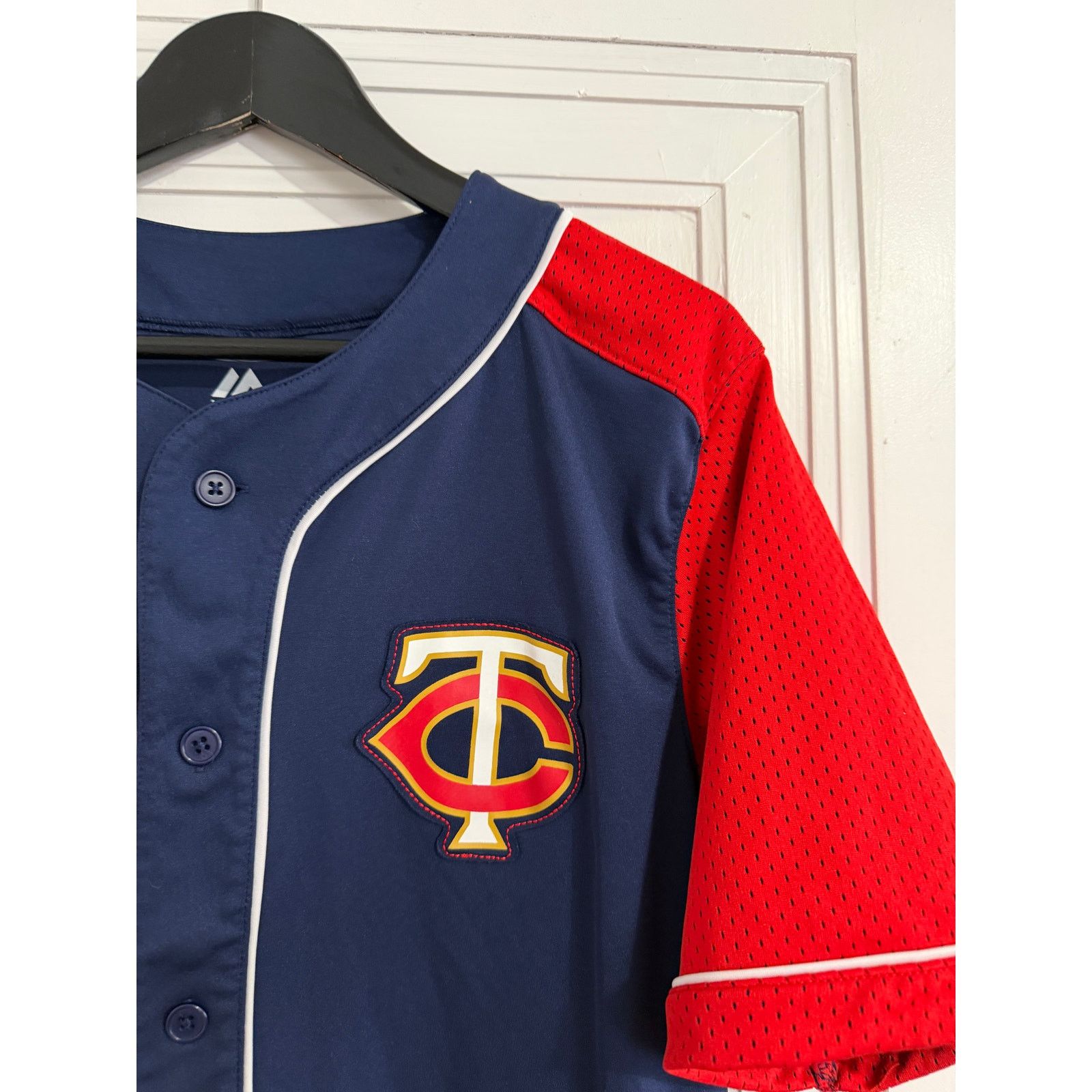 MLB Minnesota Twins Blue Majestic Baseball Jersey Men's Size L Size US L / EU 52-54 / 3 - 2 Thumbnail