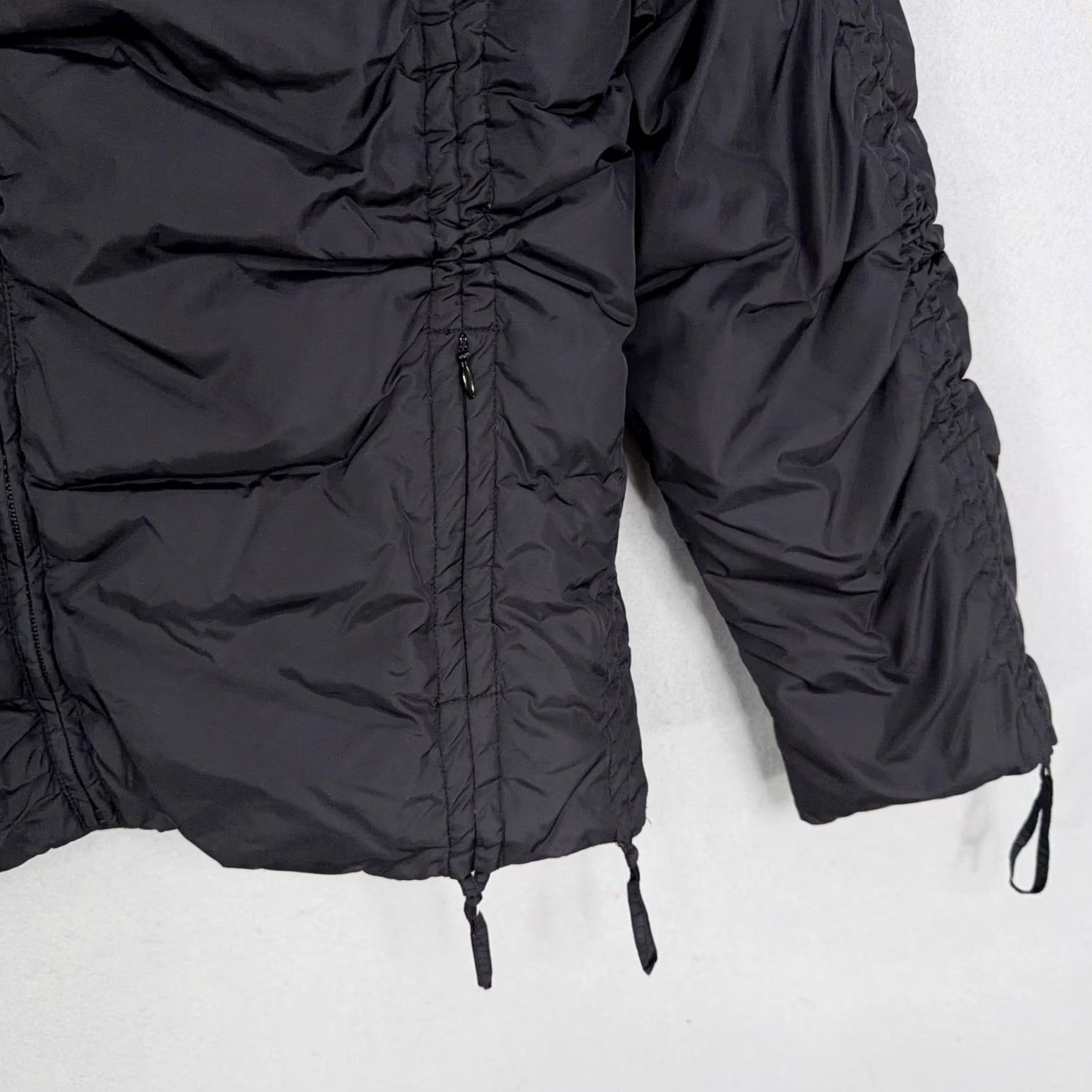 Vintage MODA INTERNATIONAL Womens Small Black Down Puffer Quilted Zip Jacket Size S / US 4 / IT 40 - 3 Thumbnail