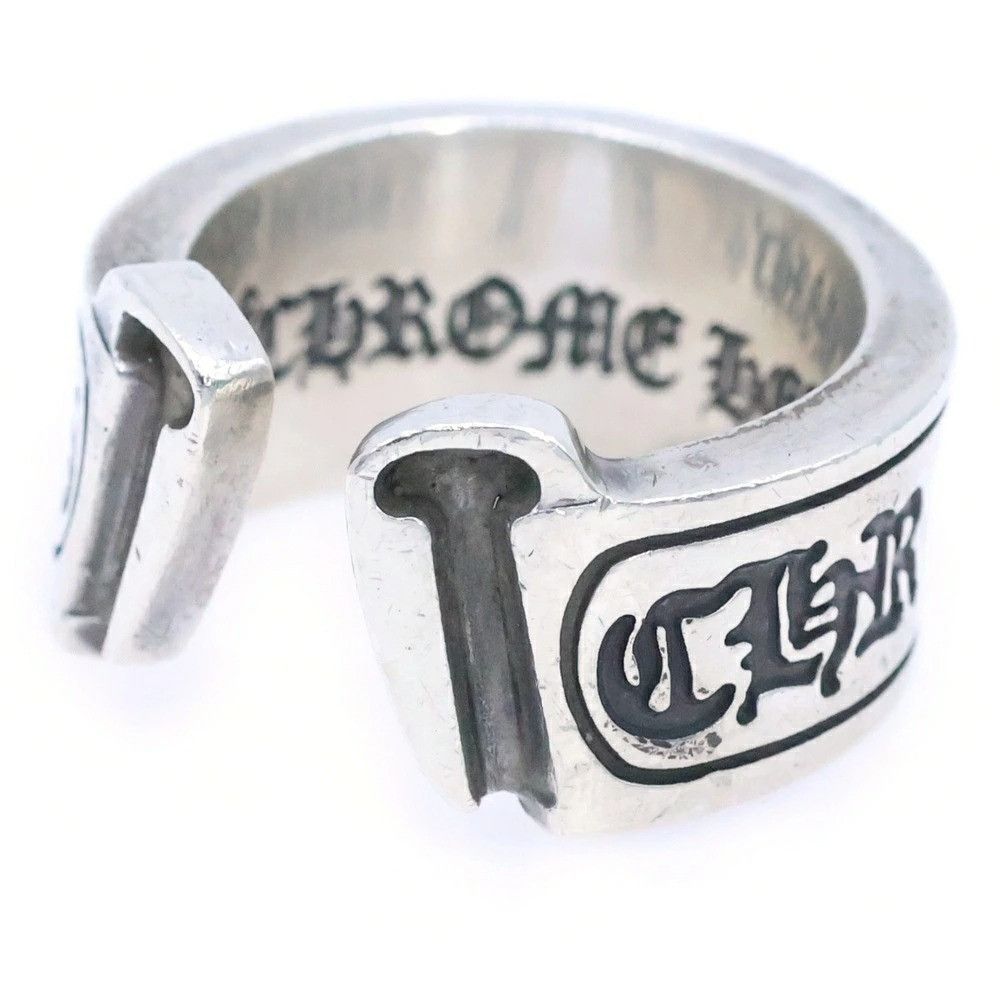 Chrome Hearts 9.5 CHROME HEARTS LARGE SCROLL LABEL RING silver Size ONE SIZE - 2 Thumbnail