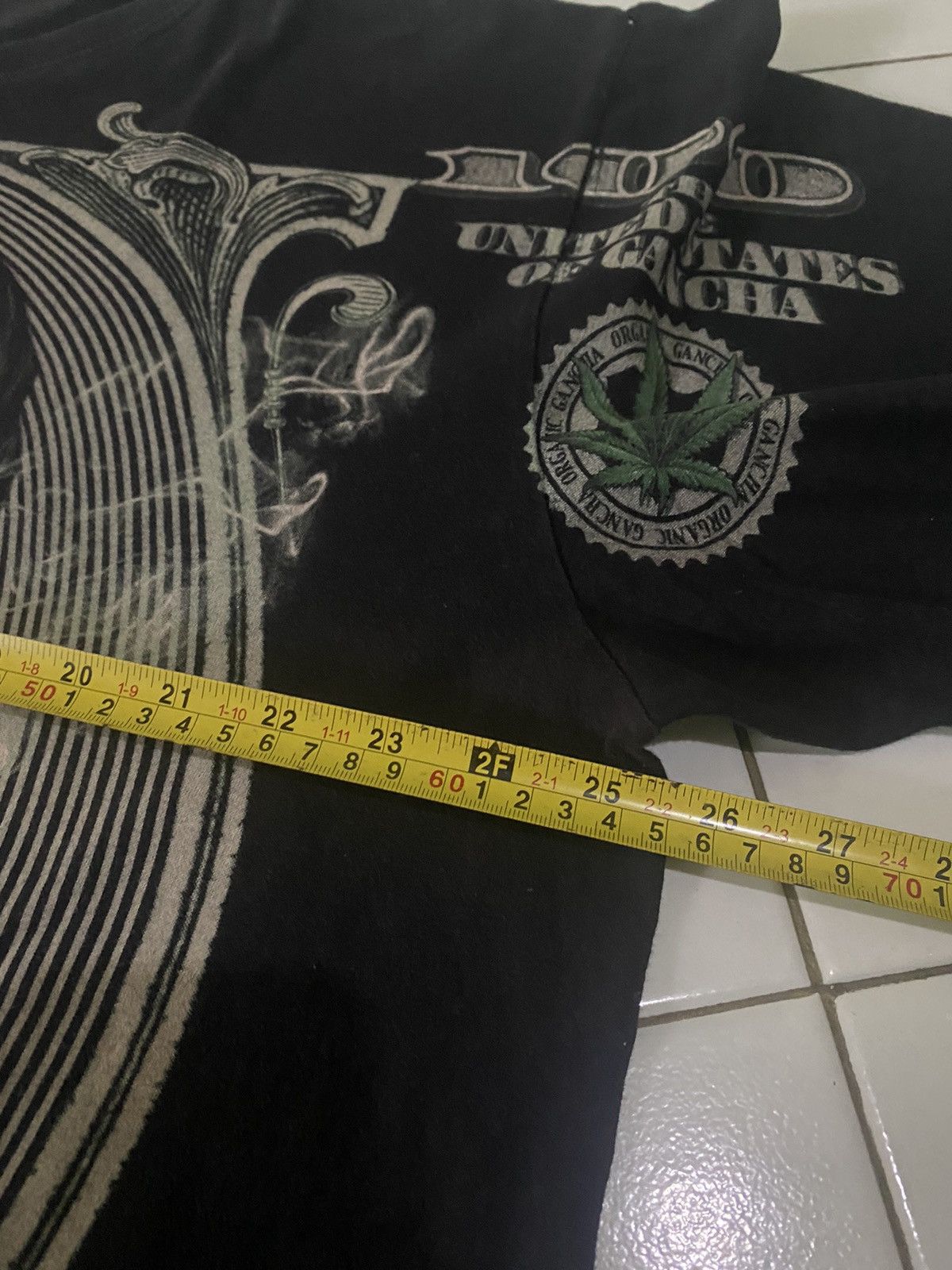 Rap Tees Vintage Benjamin Franklin Money AOP Weed Parody Size US XL / EU 56 / 4 - 7 Thumbnail