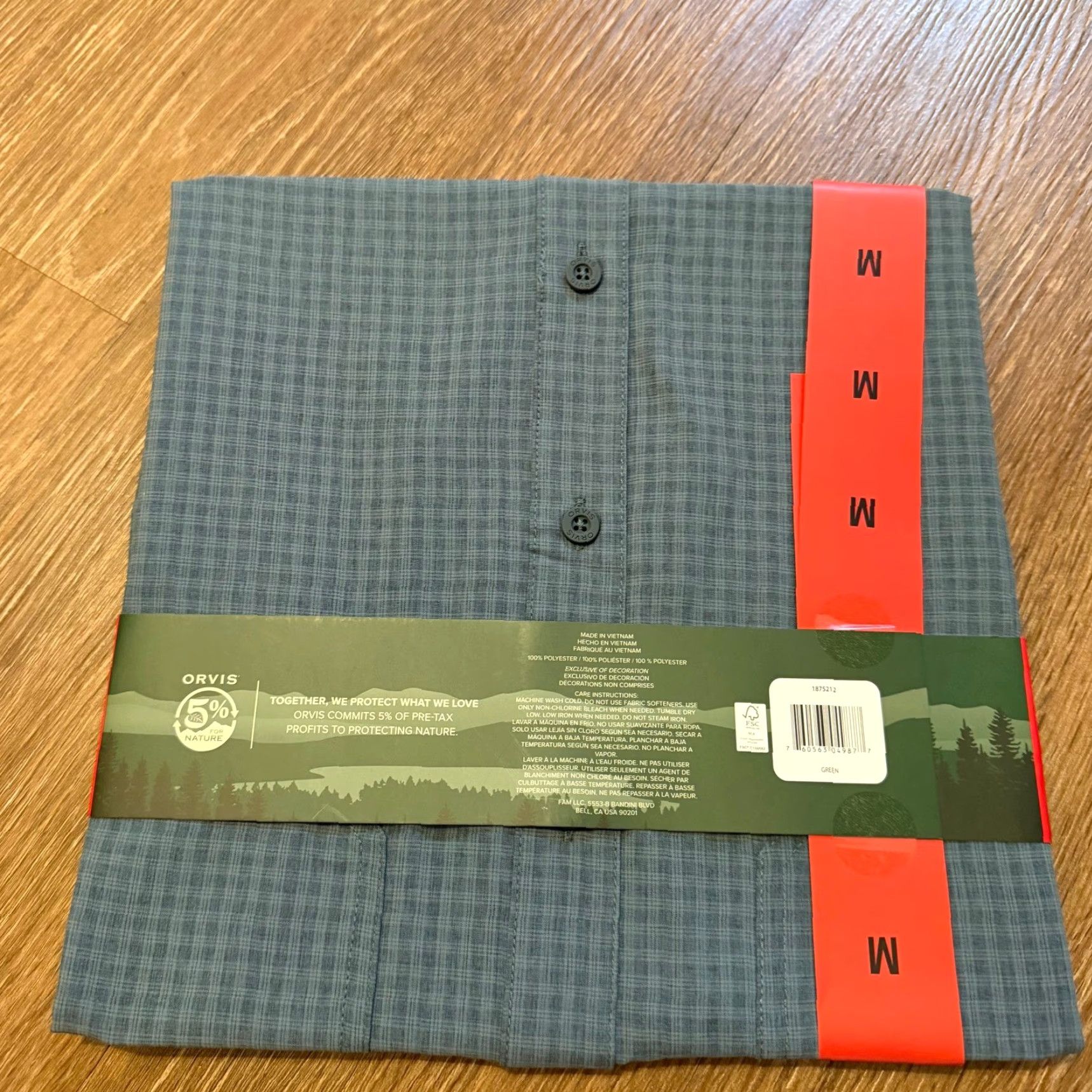 Orvis Orvis Classic Tech Shirt Short Sleeve Green Plaid Mens Medium NWT Size US M / EU 48-50 / 2 - 5 Thumbnail