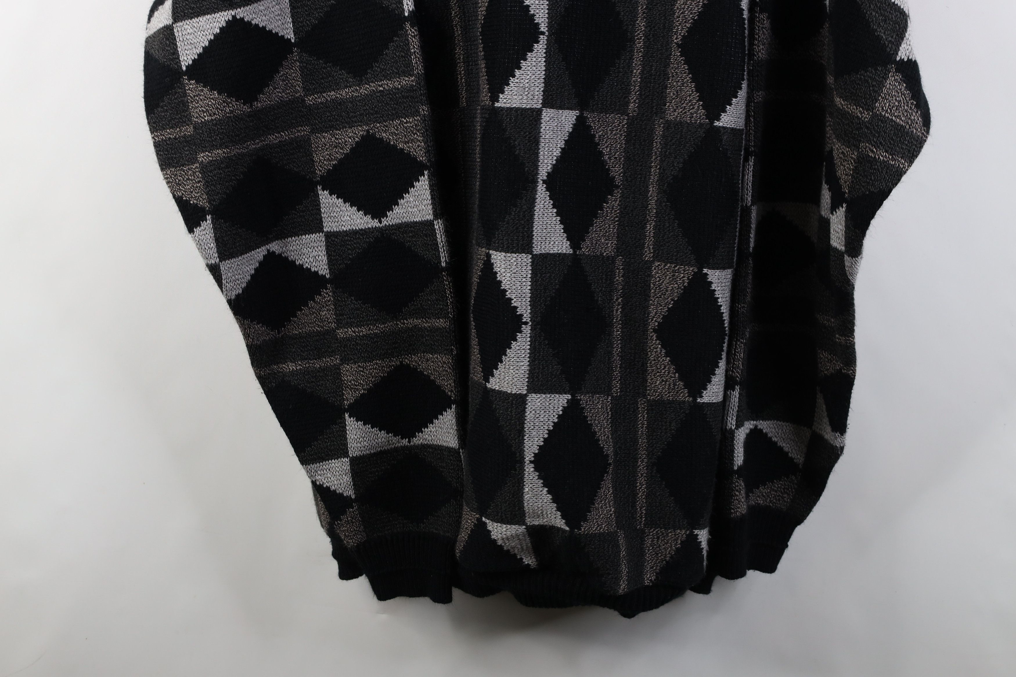 Vintage Vintage 90s Streetwear Geometric Knit Sweater Earth Tone Size US XXL / EU 58 / 5 - 3 Thumbnail