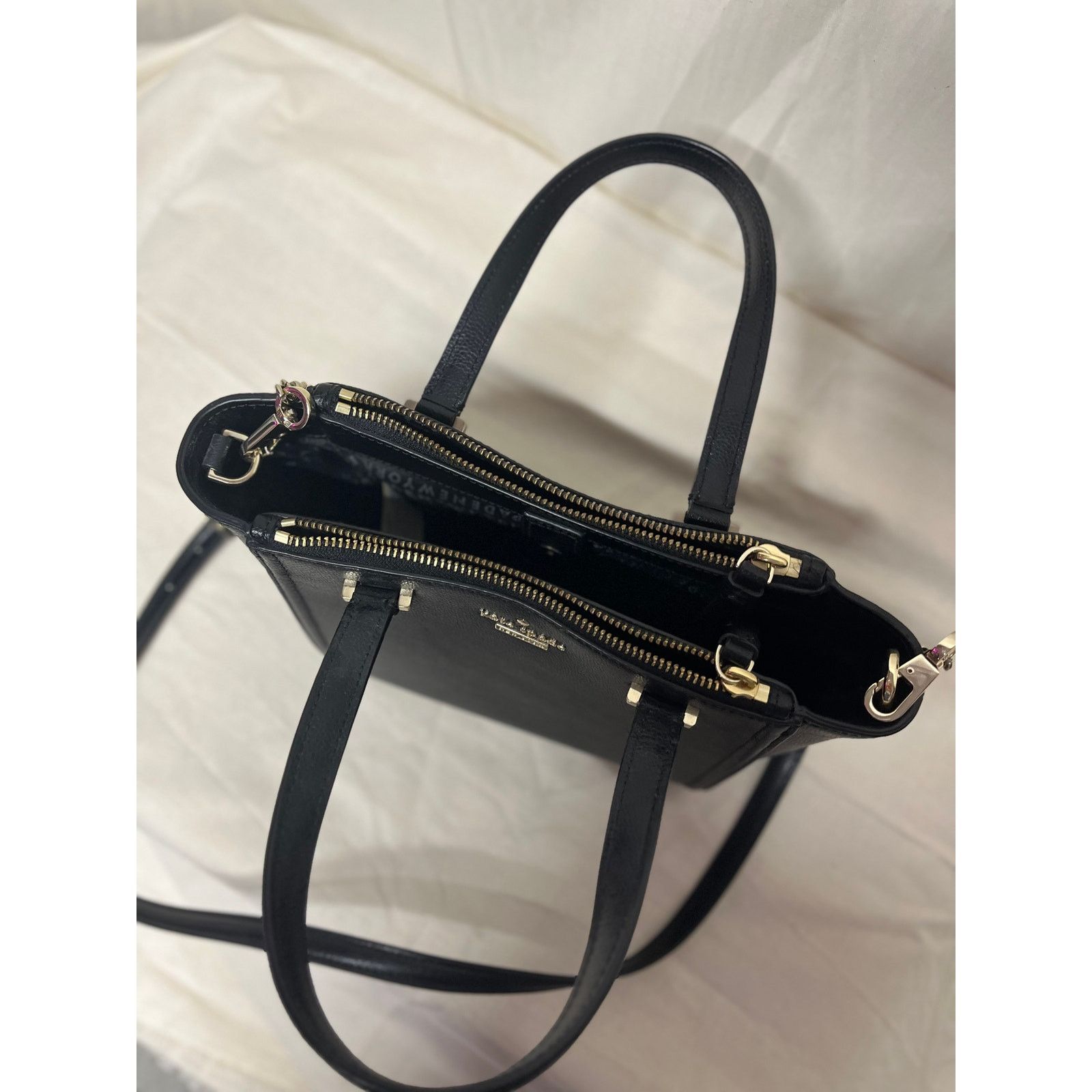 Kate Spade Kate Spade Black Leather Satchel Size ONE SIZE - 3 Thumbnail