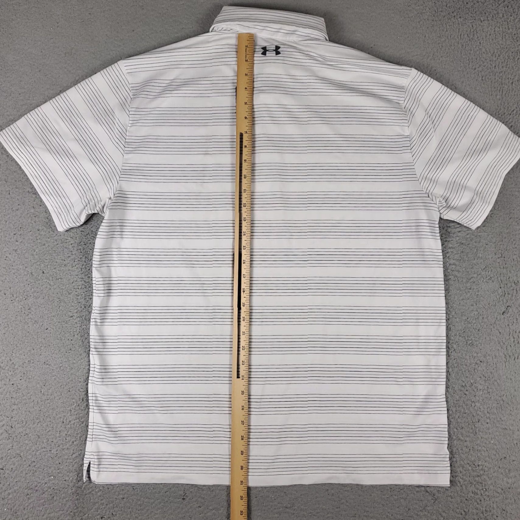 Under Armour Under Armour Polo Shirt Mens 2XL White Striped Golf Short Sleeve Polo Shirt Womens? Size US XXL / EU 58 / 5 - 4 Thumbnail