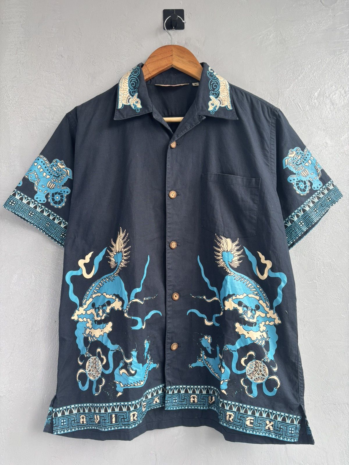 Avirex × Japanese Brand × Vintage Avirex Blue Dragon Shirt Size US M / EU 48-50 / 2 - 1 Thumbnail