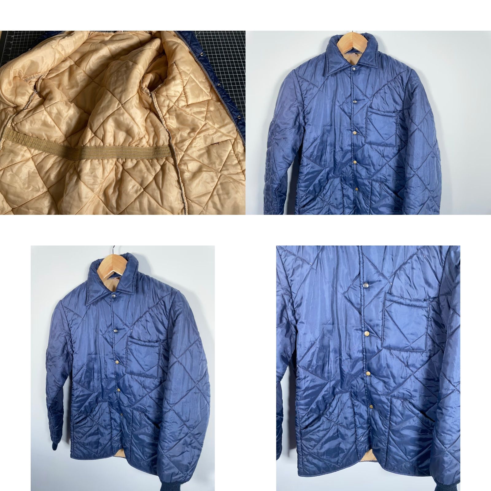 Vintage VINTAGE Marshall Jacket 60s Gamemaster Quilted Short Bomber Jacket Blue Snap Button Men Small Size US S / EU 44-46 / 1 - 9 Thumbnail